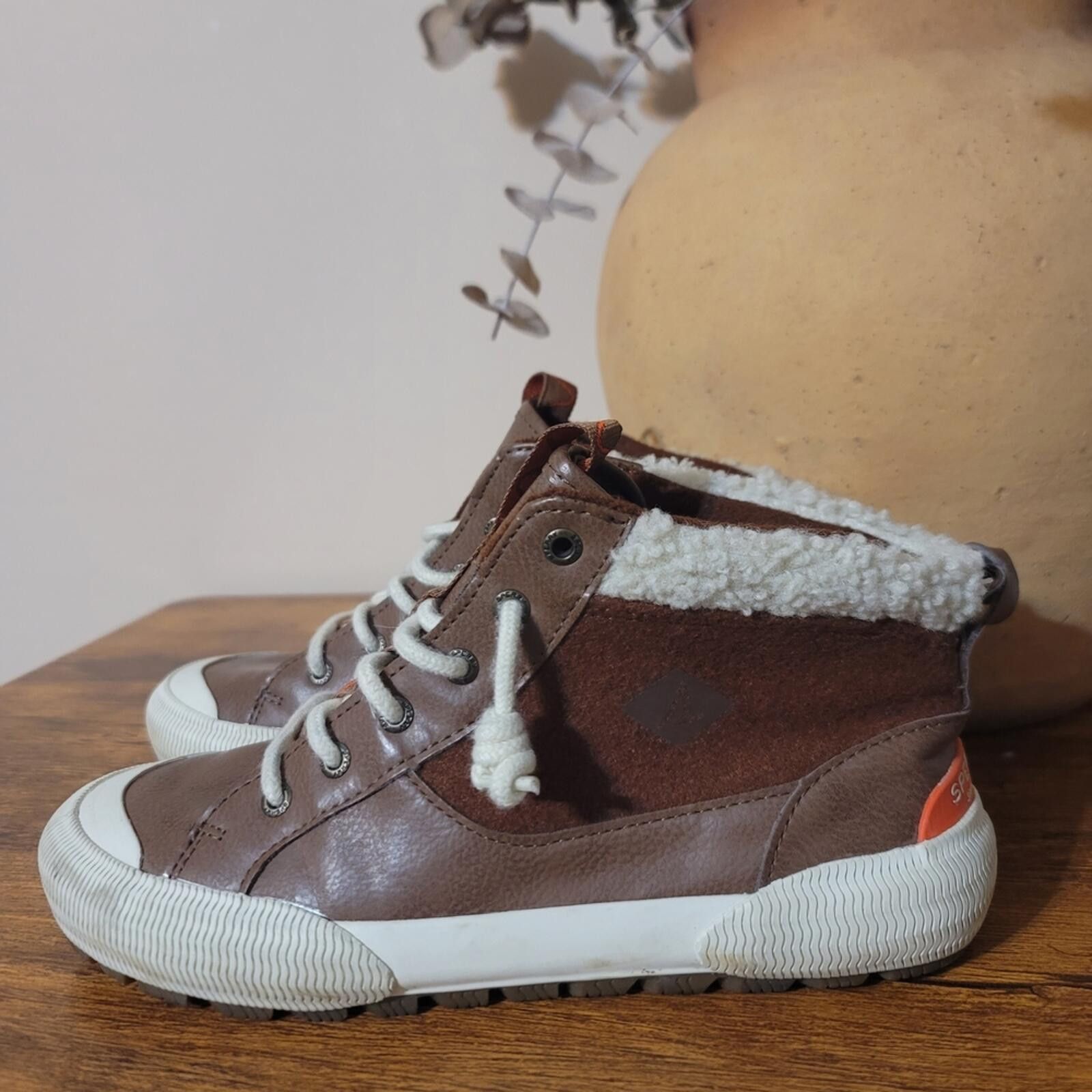 Sperry Sperry Brown High-Top Sneakers Hiking Wool Gorpcore Sz 6.5 Size US 6.5 / IT 36.5 - 6 Thumbnail