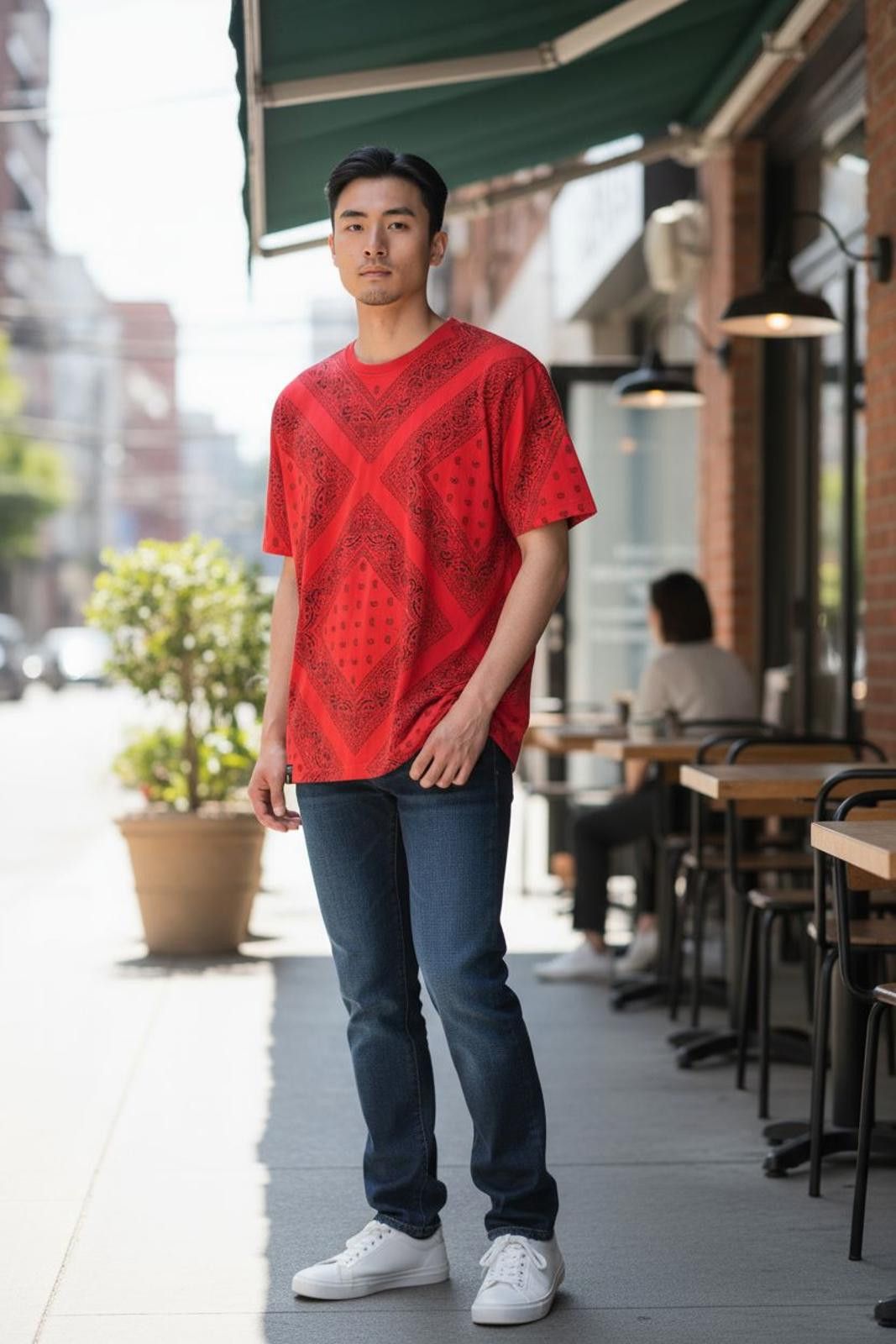 Other VICTORIOUS Men's Red Bandana Print Short Sleeve T-Shirt Size US M / EU 48-50 / 2 - 2 Thumbnail