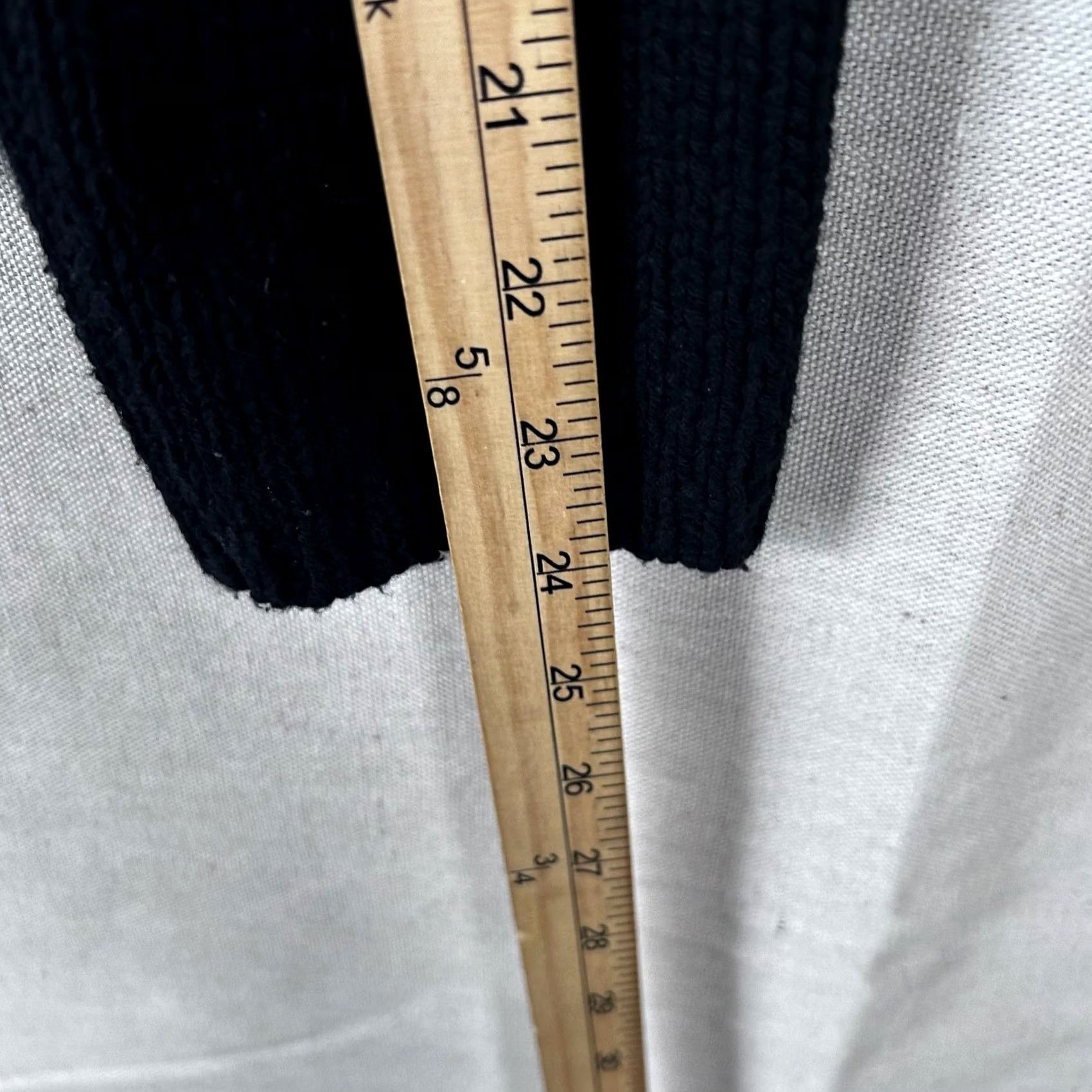 Ralph Lauren Lauren Ralph Sweater Womens L Black White Knit Pullover Cotton Blend Size L / US 10 / IT 46 - 6 Thumbnail