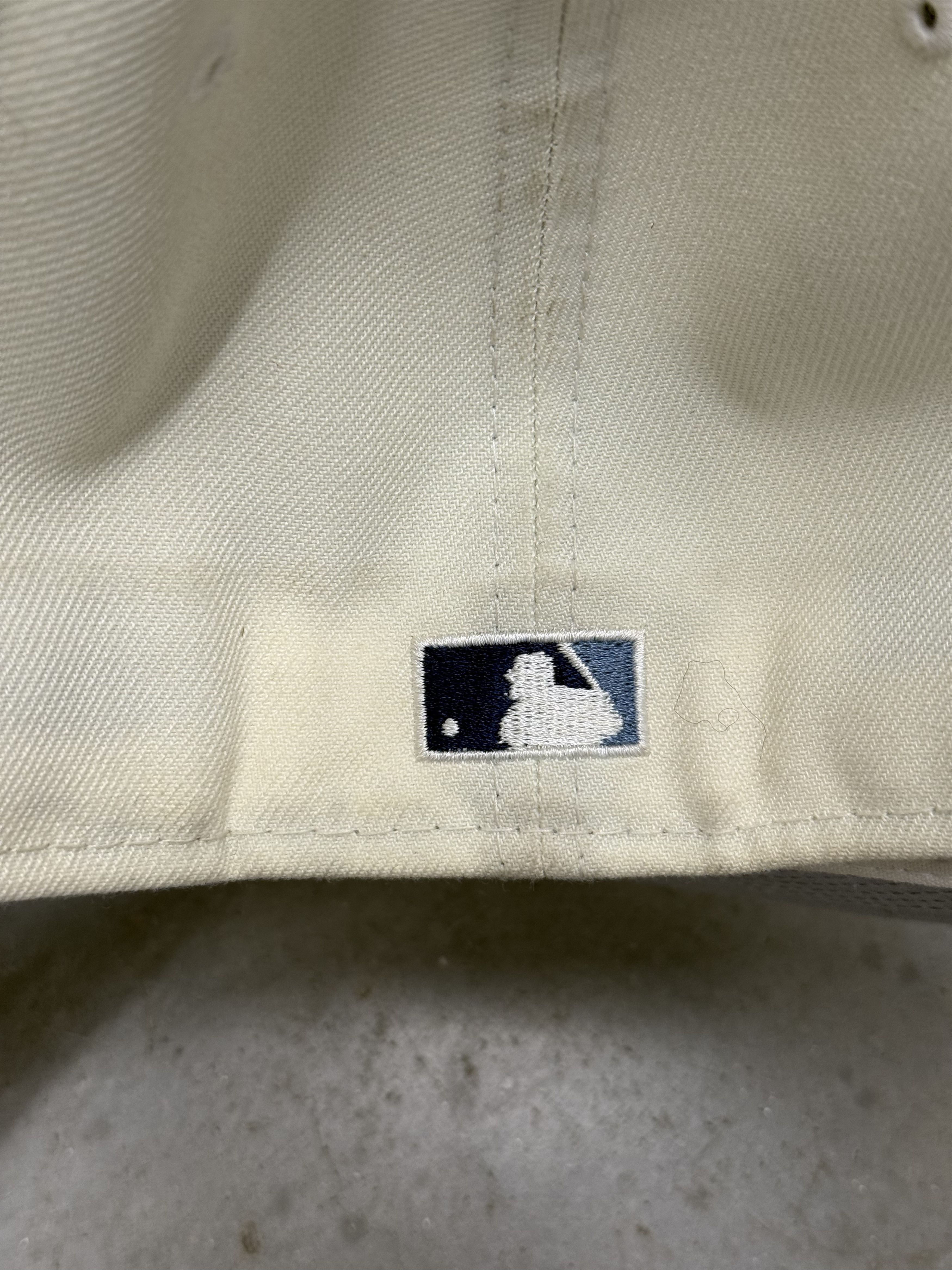 Hat Club 7 3/8 Anaheim Angels Cream Fitted Hat Club 40th Season Patch Size ONE SIZE - 6 Thumbnail
