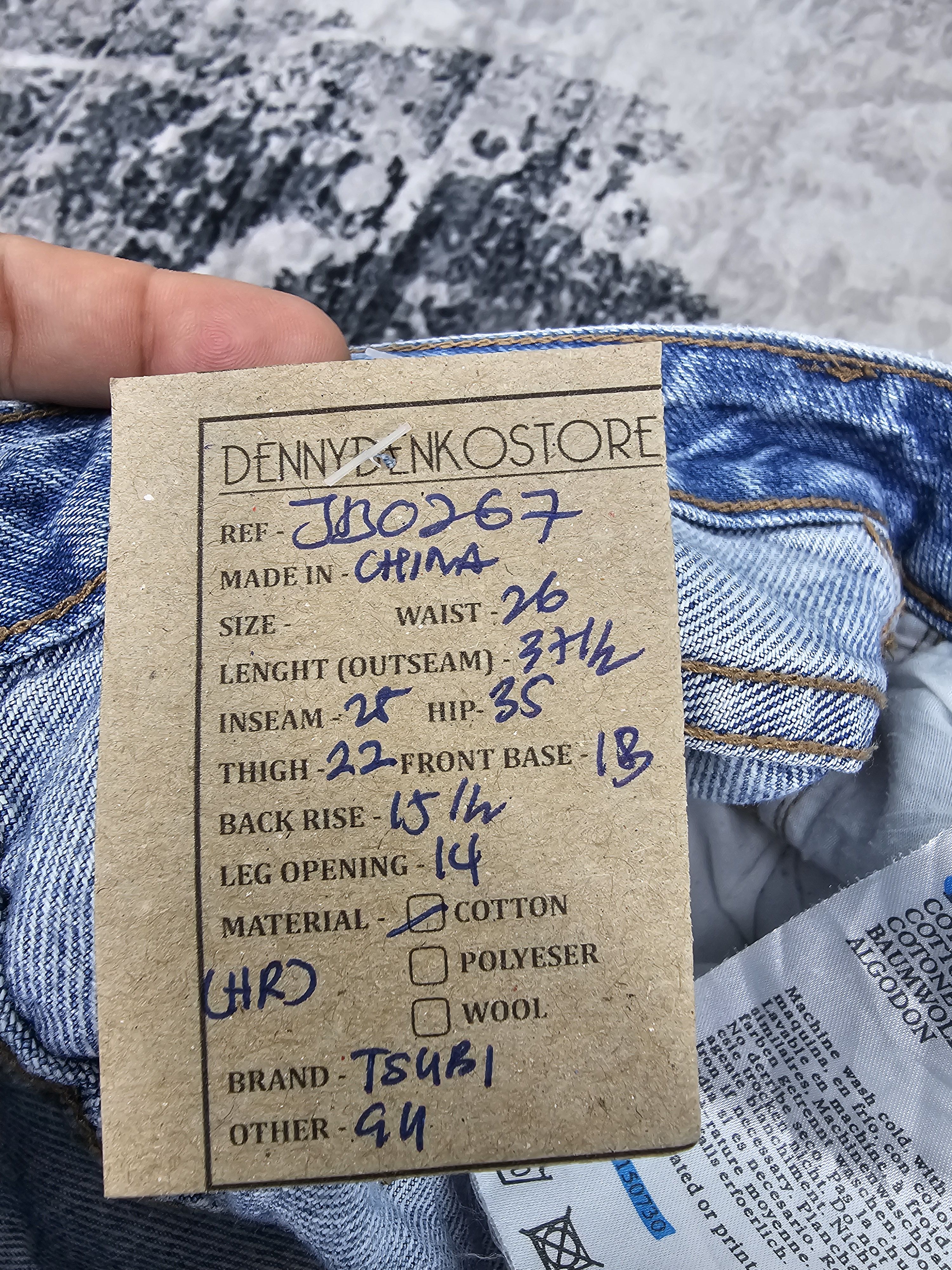Ksubi KSUBI Light Blue Faded Design High Rise Cropped Jean JB0267 Size 26" / US 2 / IT 38 - 12 Thumbnail
