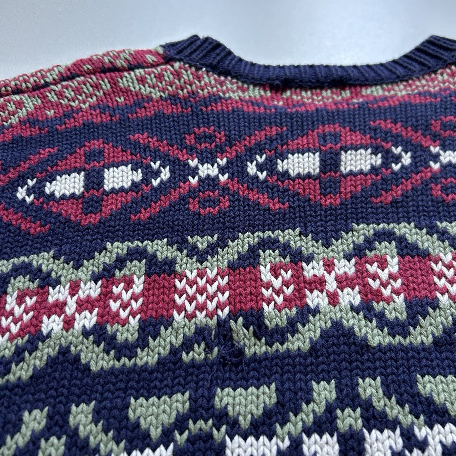 Gap Vintage 90s GAP Knit Sweater Large Geometric Pattern Rare Size US L / EU 52-54 / 3 - 4 Thumbnail