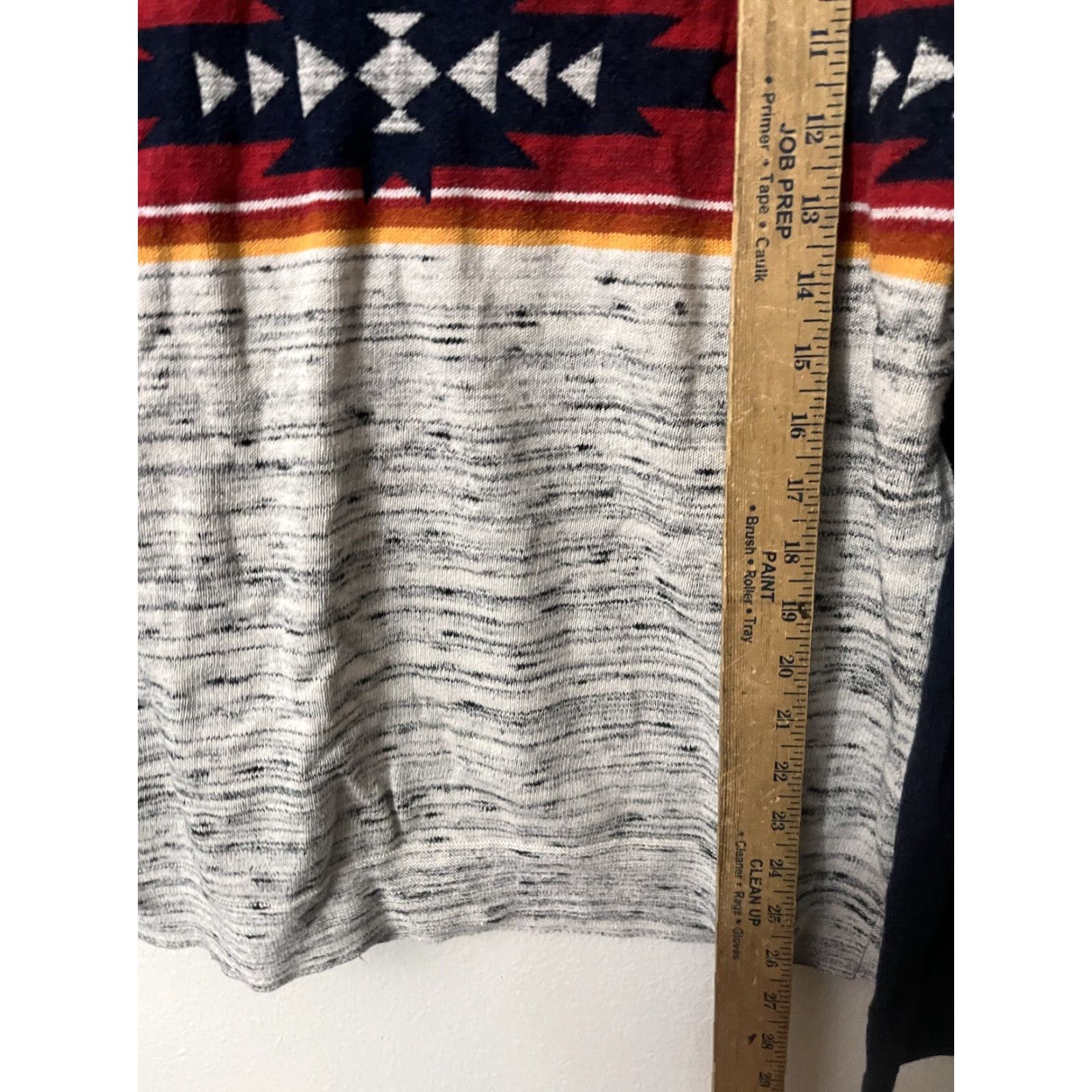American Eagle Outfitters AMERICAN EAGLE Aztec Print Hoodie Sweater Medium Mens Pullover Hooded Casual Knit Multicolor Cotton Blend Polyester Size US M / EU 48-50 / 2 - 4 Thumbnail