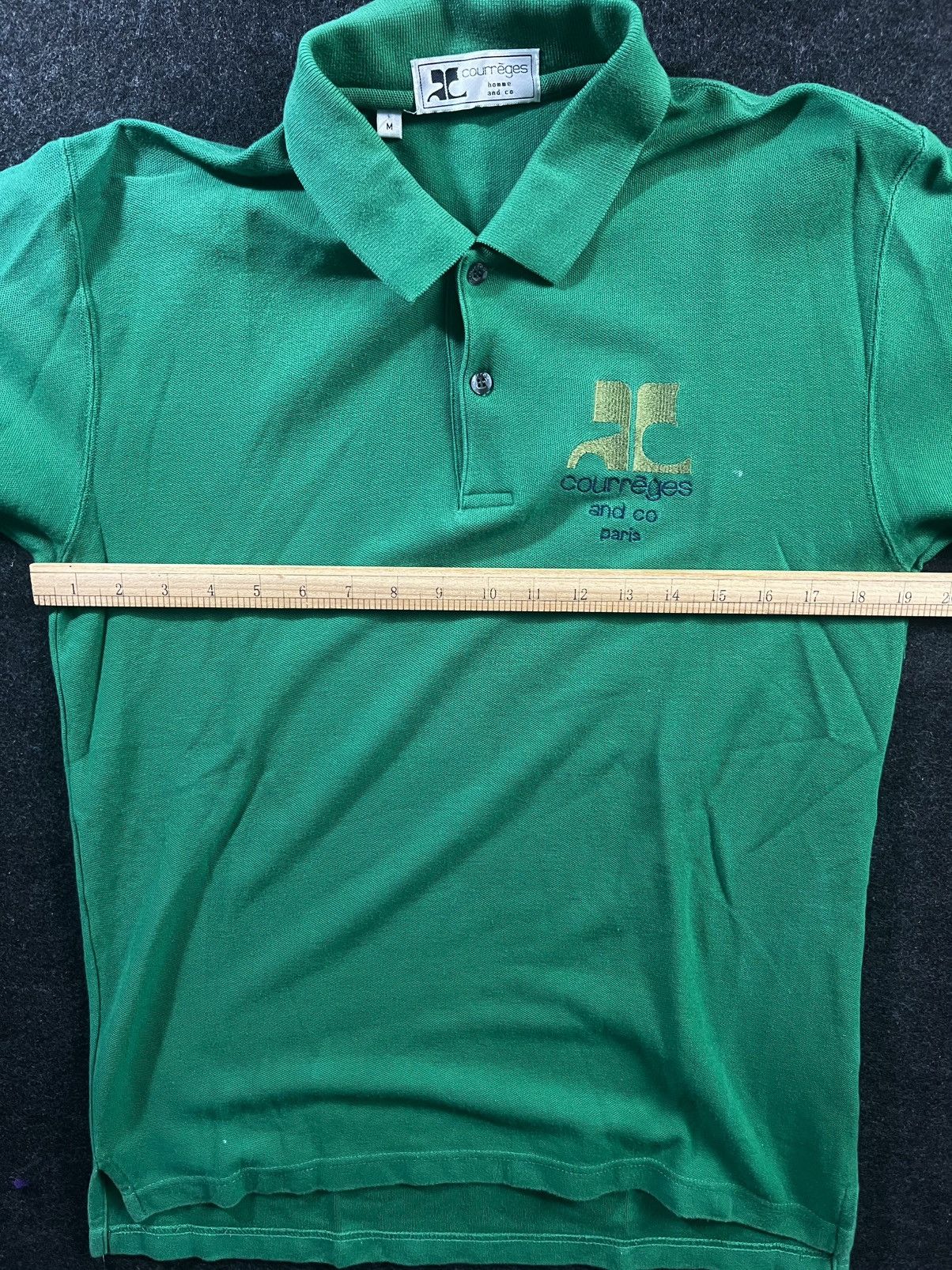 Courreges Homme&Co Green Collar Polo Vintage