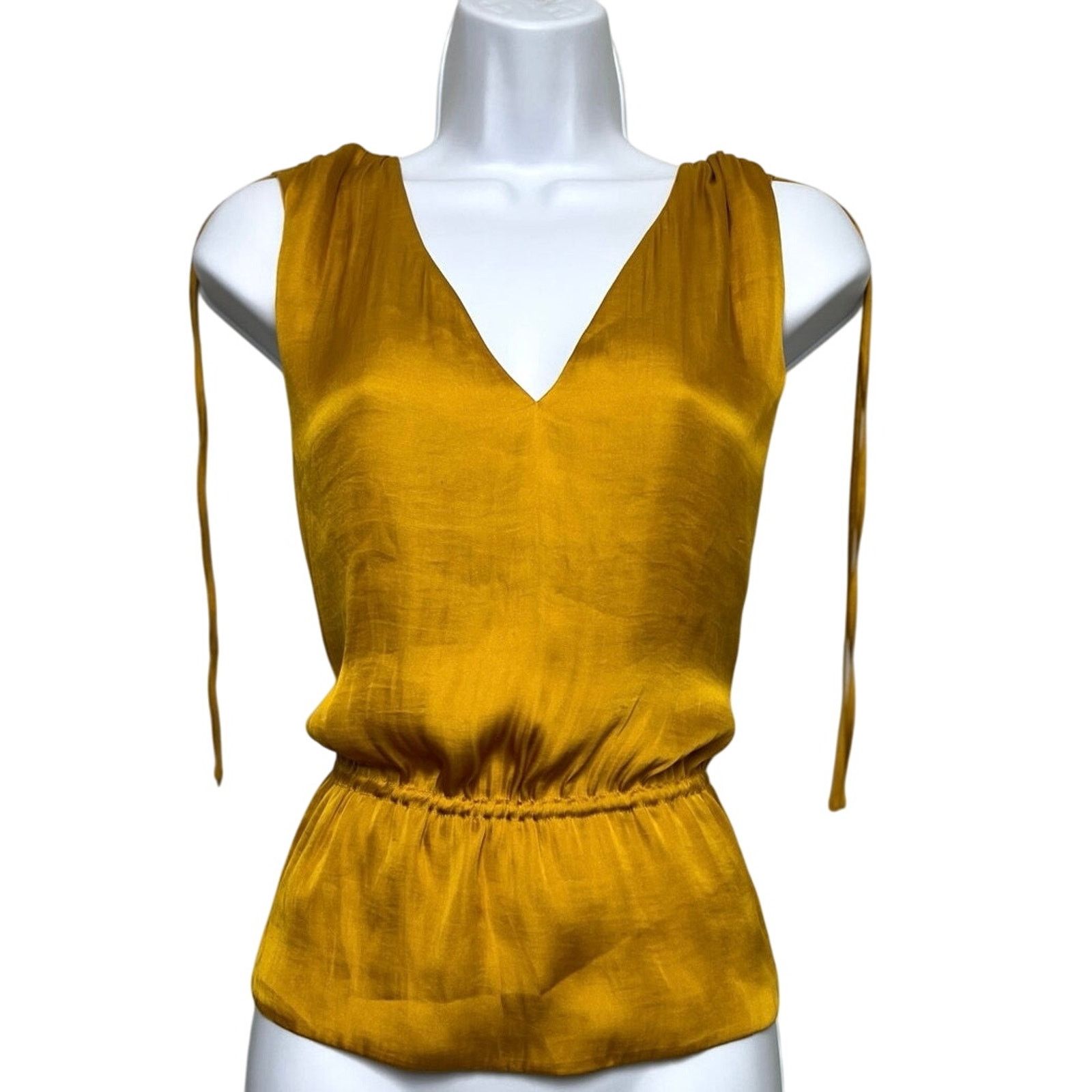 Banana Republic Banana Republic Satin Ruched Cropped Peplum Top XL Size XL / US 12-14 / IT 48-50 - 1 Thumbnail