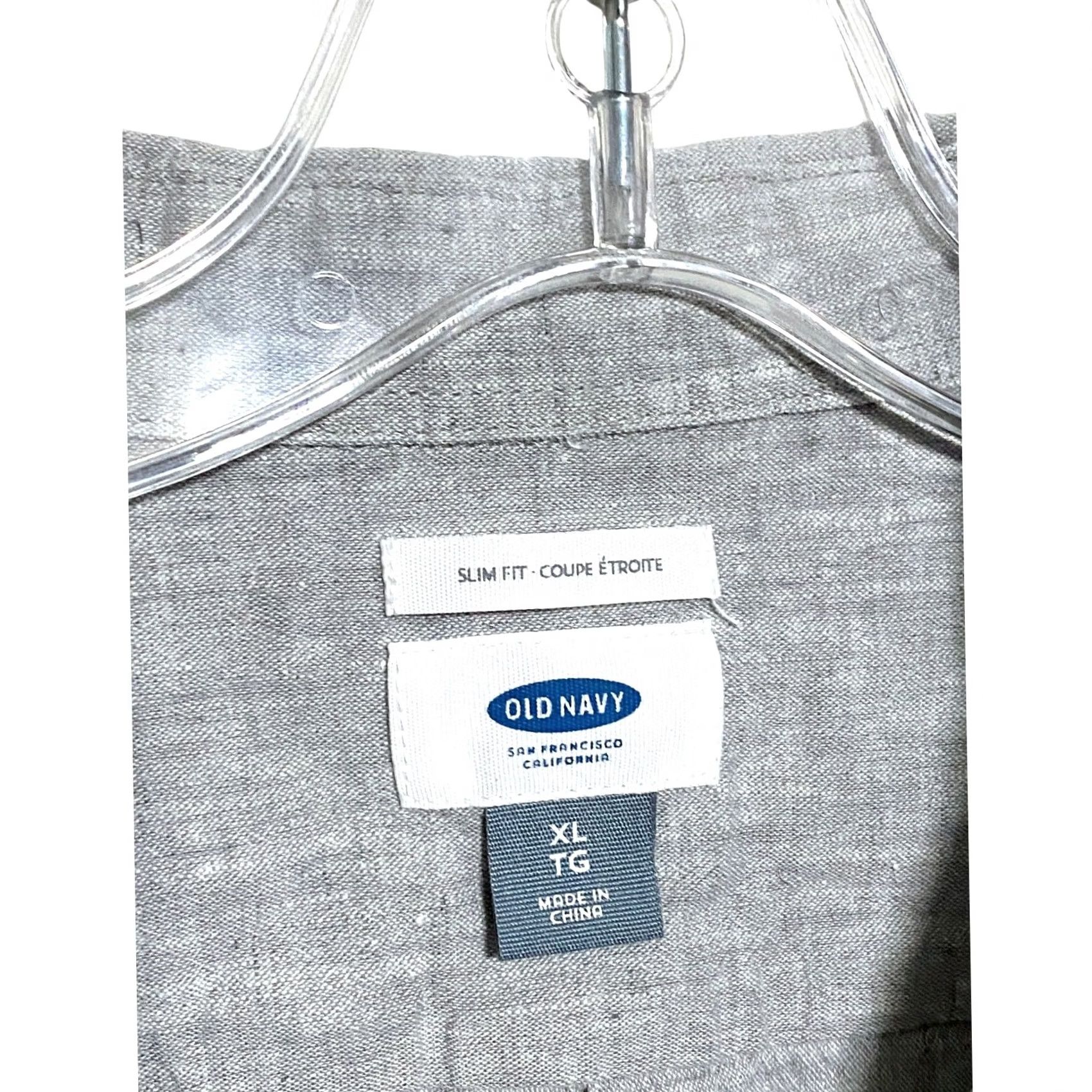 Old Navy VINTAGE Old Navy Slim Fit Button Shirt Mens XL Linen Preppy Quiet Luxury Classic Pockets Shirt Size US XL / EU 56 / 4 - 6 Thumbnail