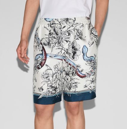 Gucci o1loc1c0226 810782 Printed Silk Shorts in Multicolor Size US 36 / EU 52 - 3 Thumbnail