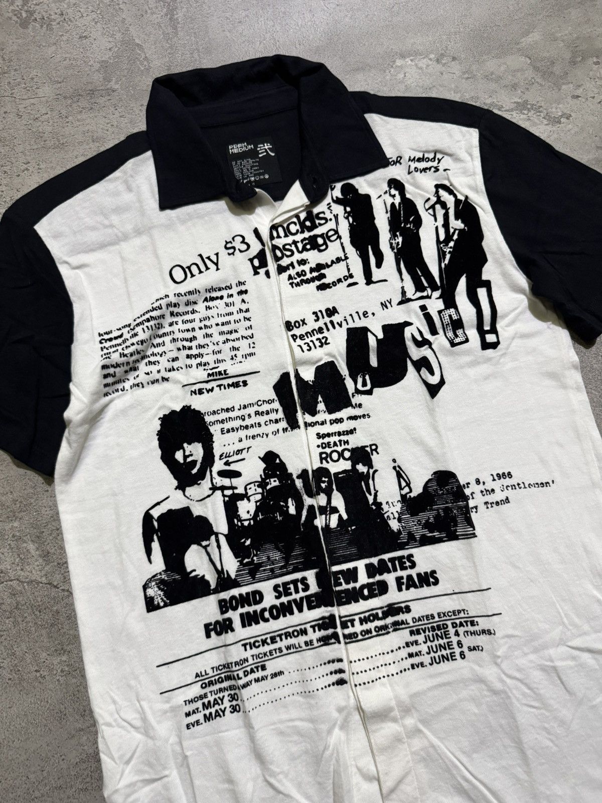 PPFM SS2009 PPFM GRAPICH MUSIC IFSIXWASNINE POLO SHIRT Size US M / EU 48-50 / 2 - 2 Thumbnail