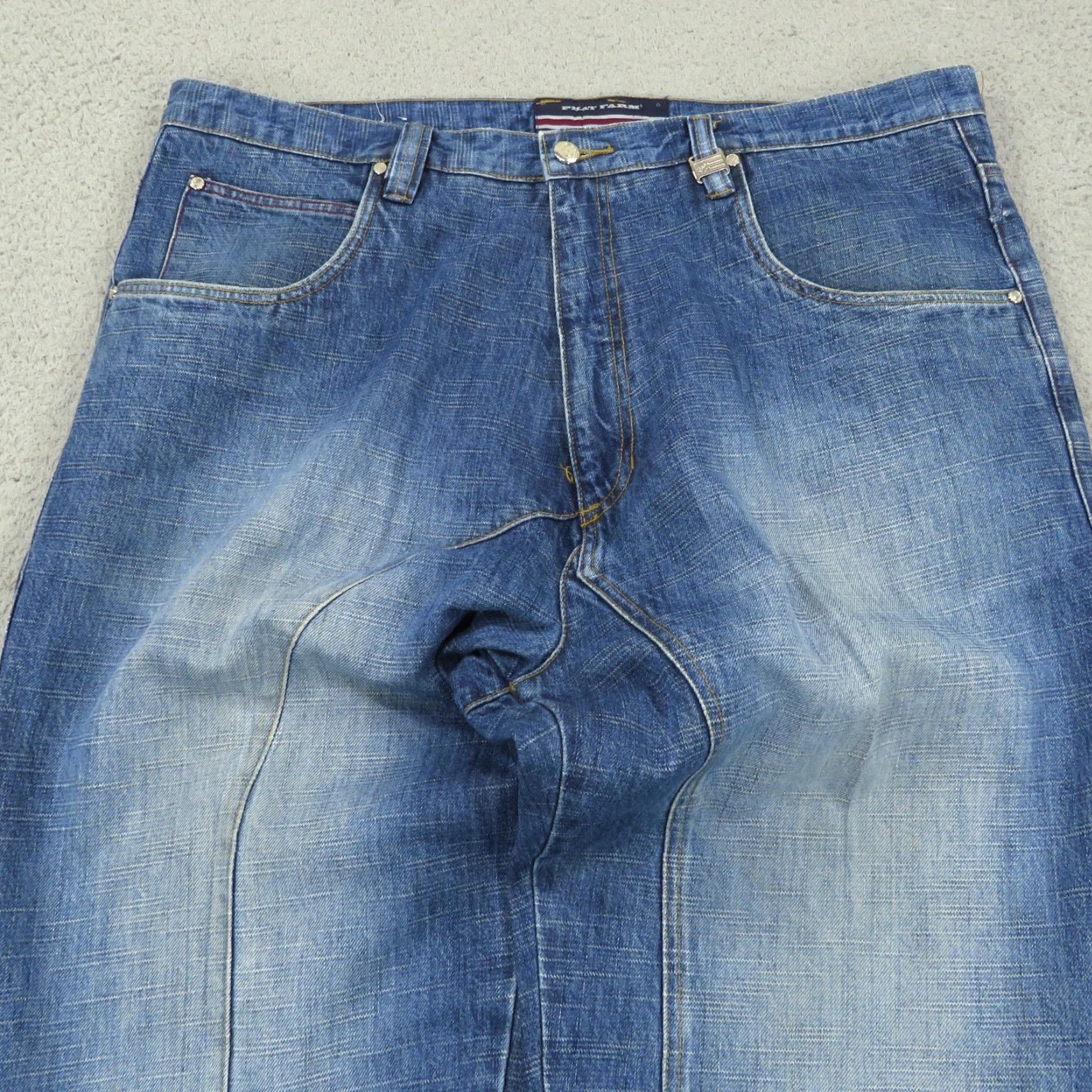 Phat Farm VINTAGE Phat Farm Baggy Jeans Men 40 Y2K Skater Grunge 10" Leg Opening Wide-Leg 5-Pocket Denim Jeans Blue Regular 40 Mens Size US 40 / EU 56 - 7 Thumbnail