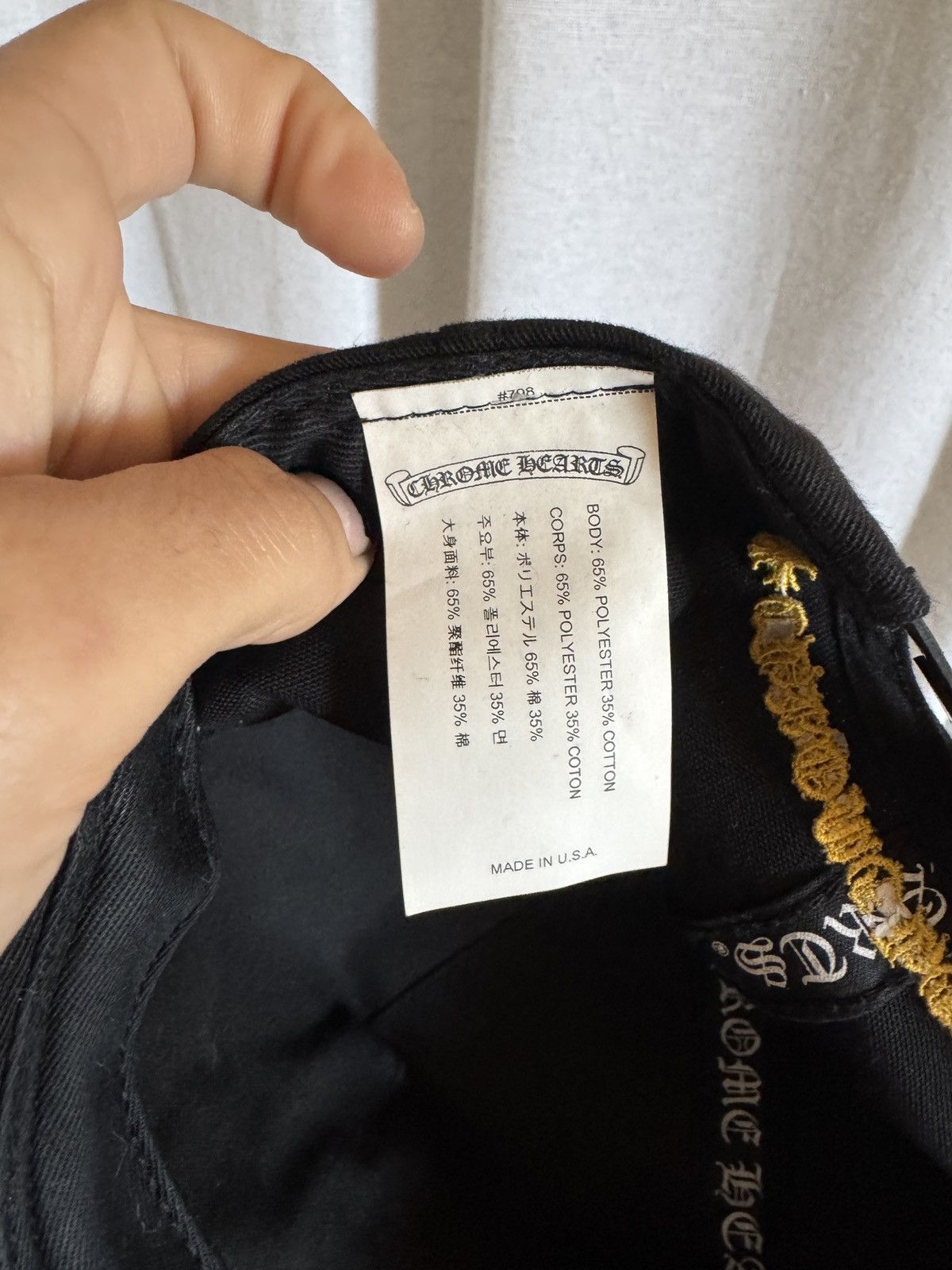 Chrome Hearts Chrome Hearts CH Black Gold Cap Size ONE SIZE - 4 Thumbnail