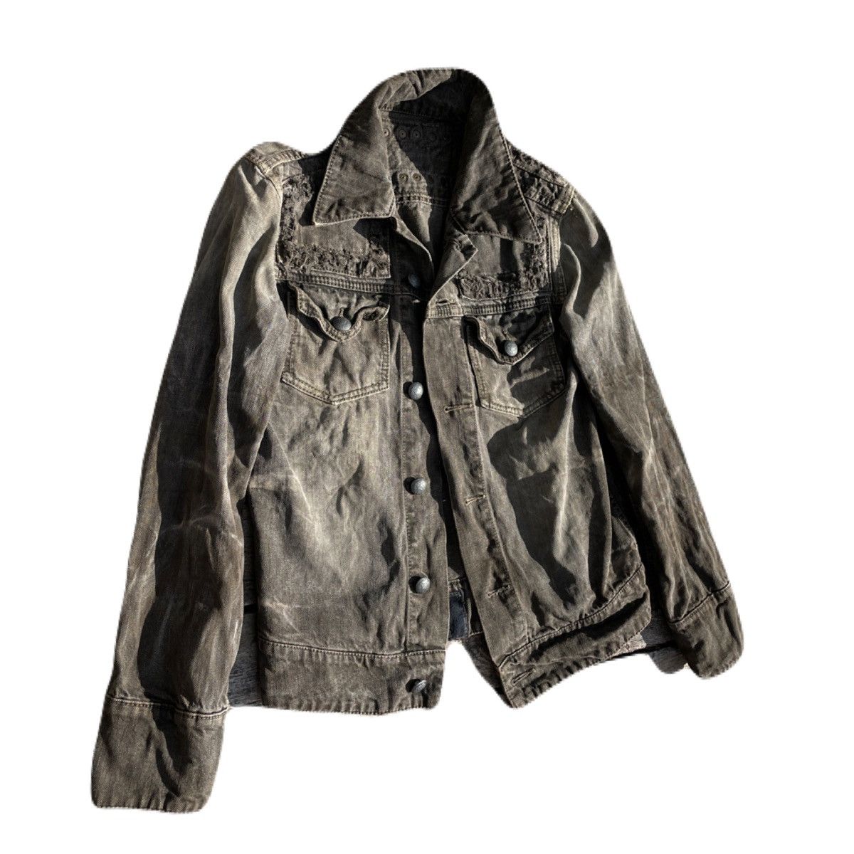 If Six Was Nine 2000s Japanese archive Vkei Distressed Stud Jacket Y2K Size US S / EU 44-46 / 1 - 3 Thumbnail