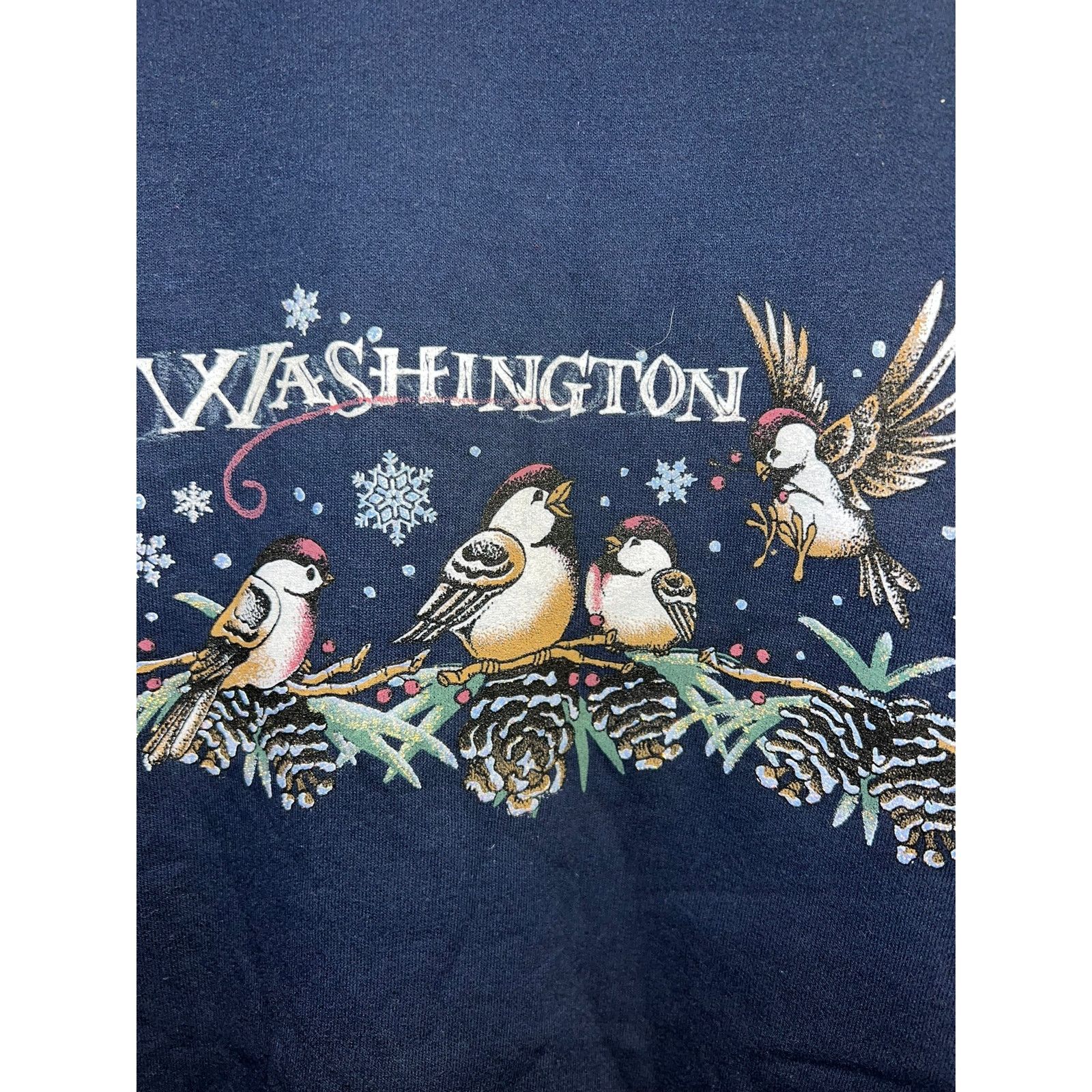 Jerzees Vintage Washington Sweatshirt Crewneck Bird Nature 90s XL Size US XL / EU 56 / 4 - 4 Thumbnail
