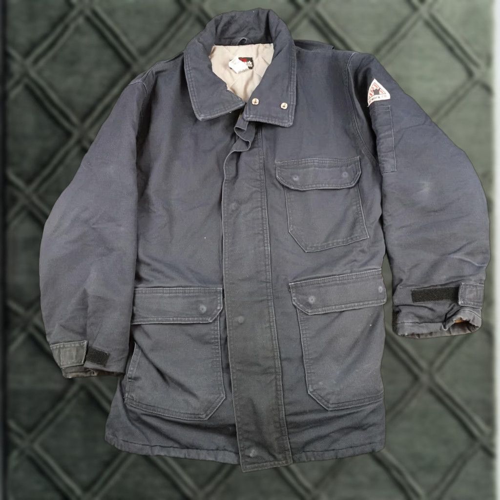 Vintage Bulwark Excel FR ComforTouch Jacket Mens Medium Blue Parka Insulated JLP8NV4 Size US M / EU 48-50 / 2 - 1 Thumbnail