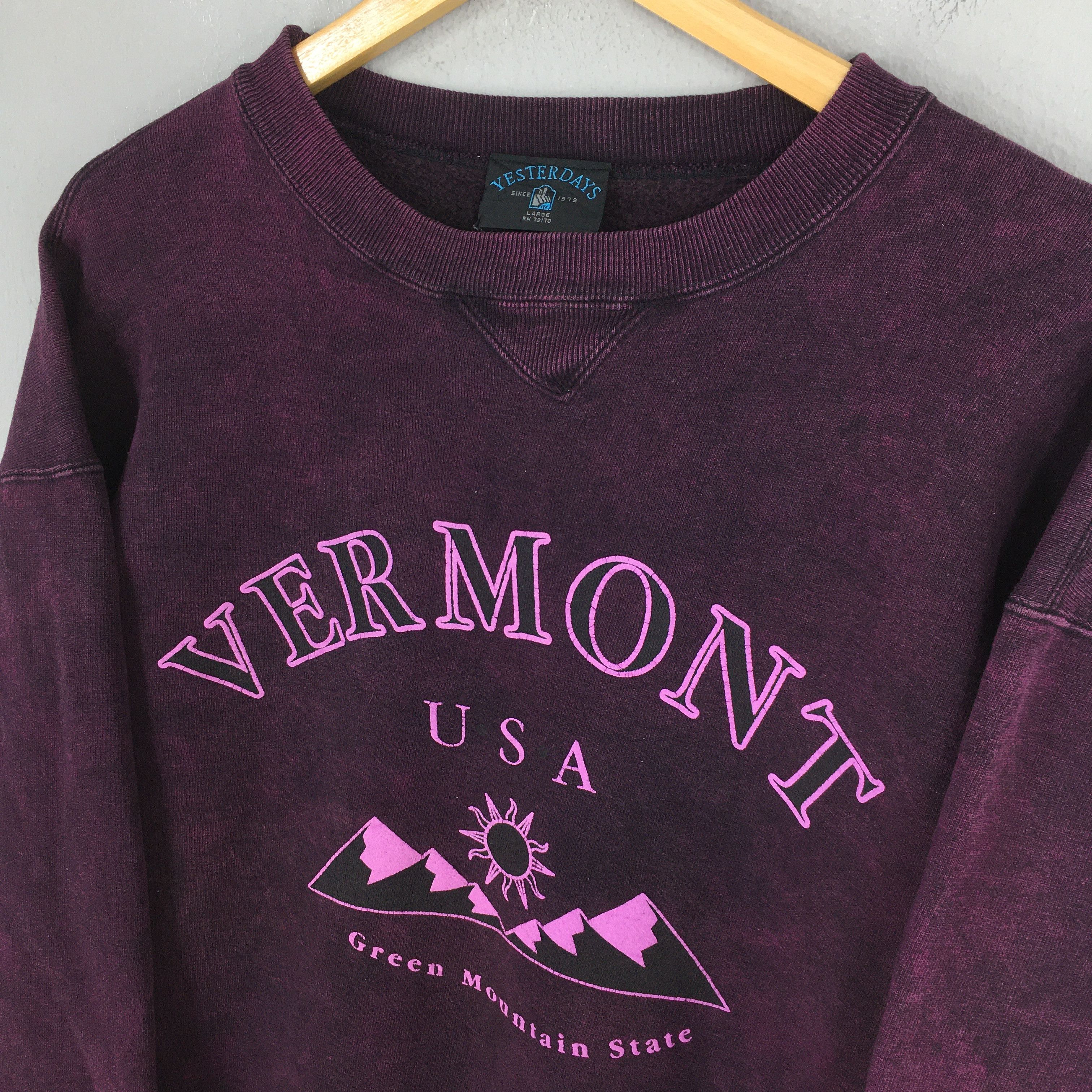 Other Vintage Vermont Usa Ski Purple Faded Sweatshirt Large Size US L / EU 52-54 / 3 - 3 Thumbnail