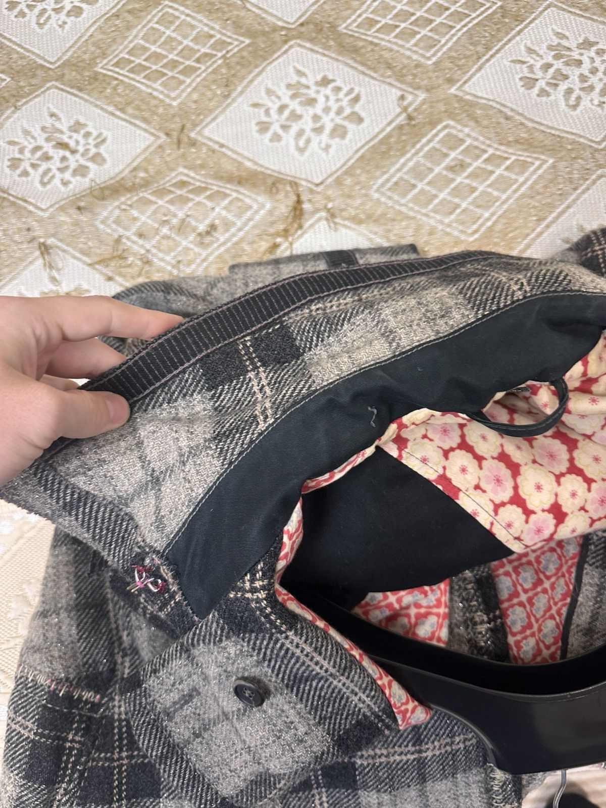 Marithe + Francois Girbaud 🔥 Marithe Francois Girbaud Wool Coat Jacket Check Pattern Size M / US 6-8 / IT 42-44 - 15 Thumbnail