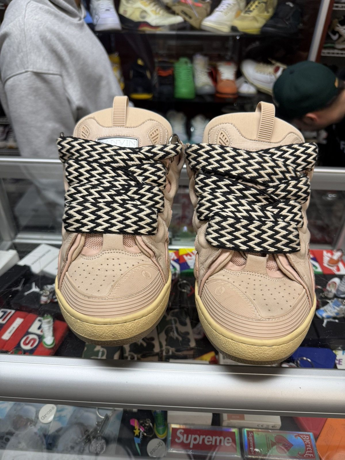 Lanvin Lanvin Curb Sneakers (Beige) Size US 10 / EU 43 - 3 Thumbnail