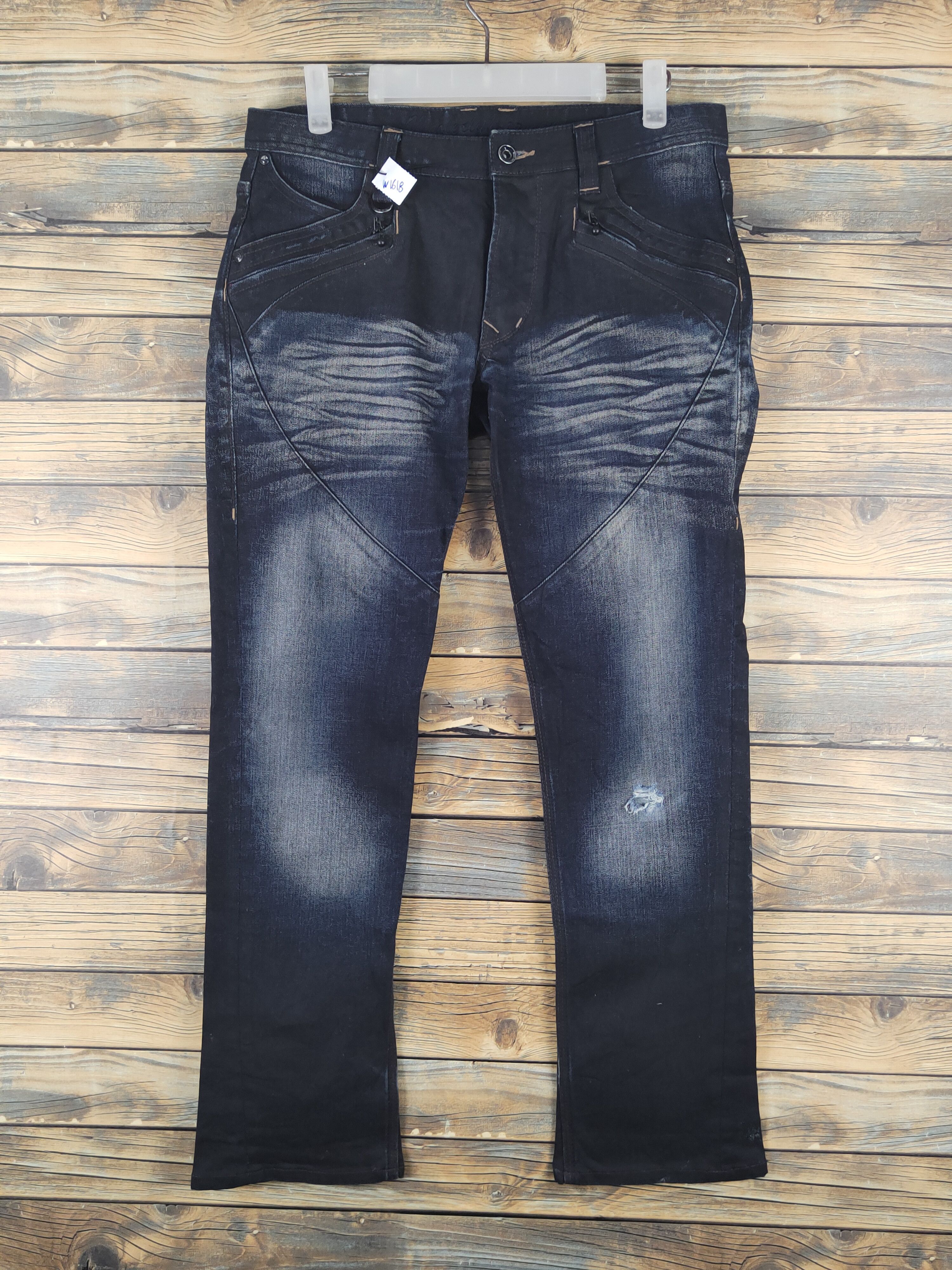 Nicole Club Nicole Club Black Distressed Ripped Jeans #W1618 Size US 30 / EU 46 - 1 Thumbnail
