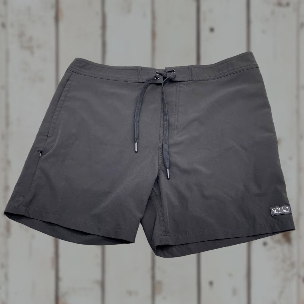 Asics BYLT Premium Basics Shorts Mens 33x6 Black Drawstring Pockets 6718 Size US 33 - 1 Thumbnail