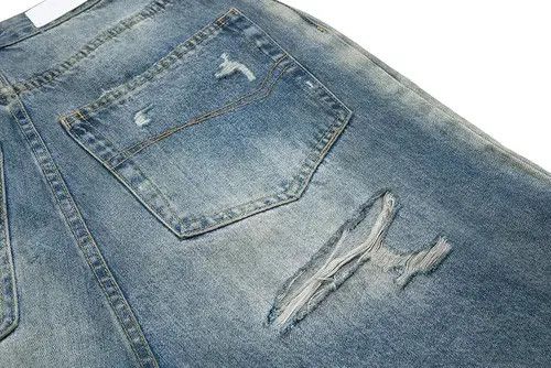 Japanese Brand Momoko x Hioki Custom Distressed Ripped hole baggyJeans Size US 30 / EU 46 - 4 Thumbnail