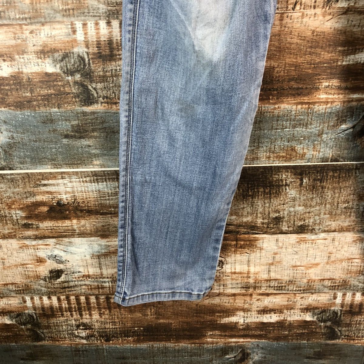 Japanese Brand Burtle Blue faded Multipocket ripped Denim Pants #A2146 Size US 33 - 11 Thumbnail