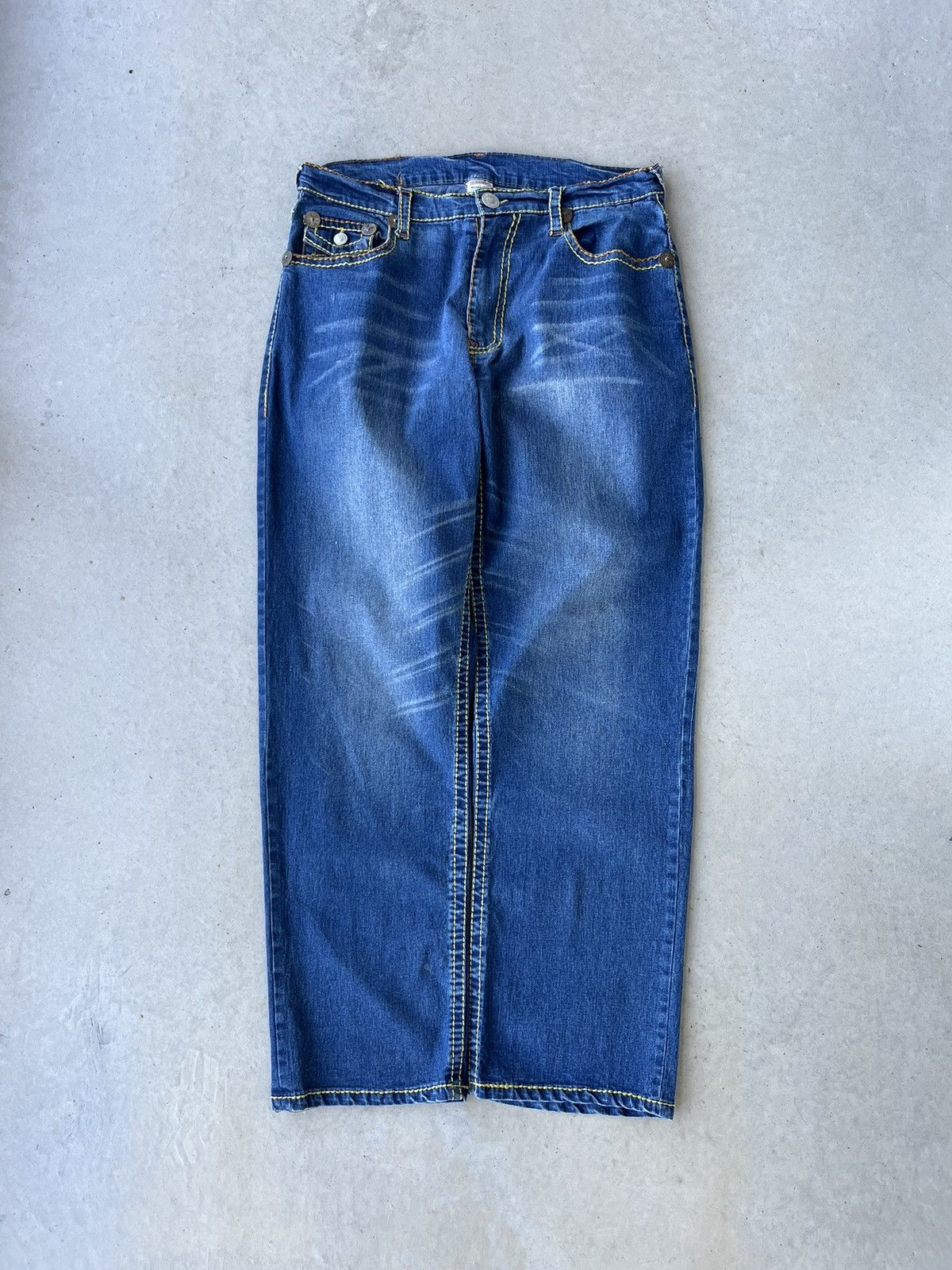 True Religion Vintage Y2K True Religion Baggy Denim Jeans Size US 36 / EU 52 - 2 Thumbnail