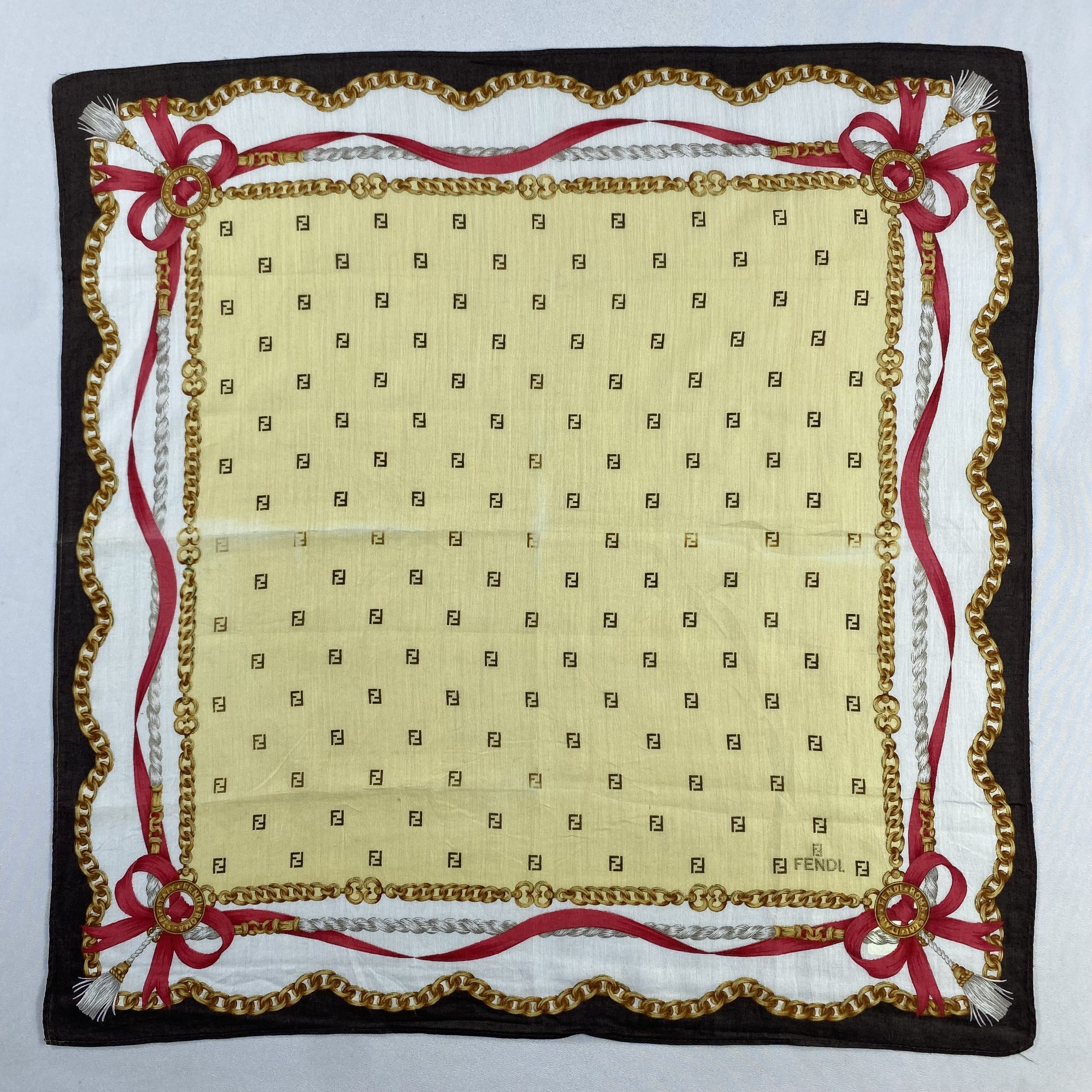 Vintage Fendi Handkerchief / Neckerchief / Bandana-P1042 Size ONE SIZE - 1 Thumbnail