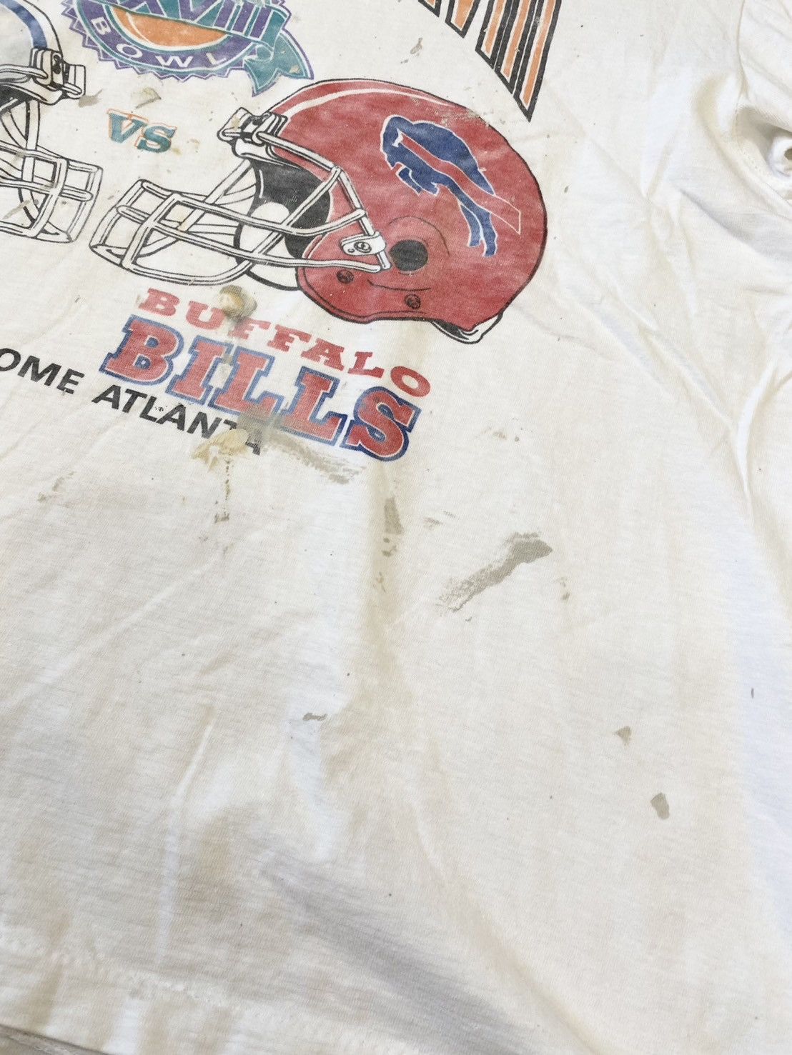 NFL × Salem Sportswear × Vintage Vintage 90s Trashed Distressed Super Bowl Bills VS Cowboys Size US XL / EU 56 / 4 - 7 Thumbnail
