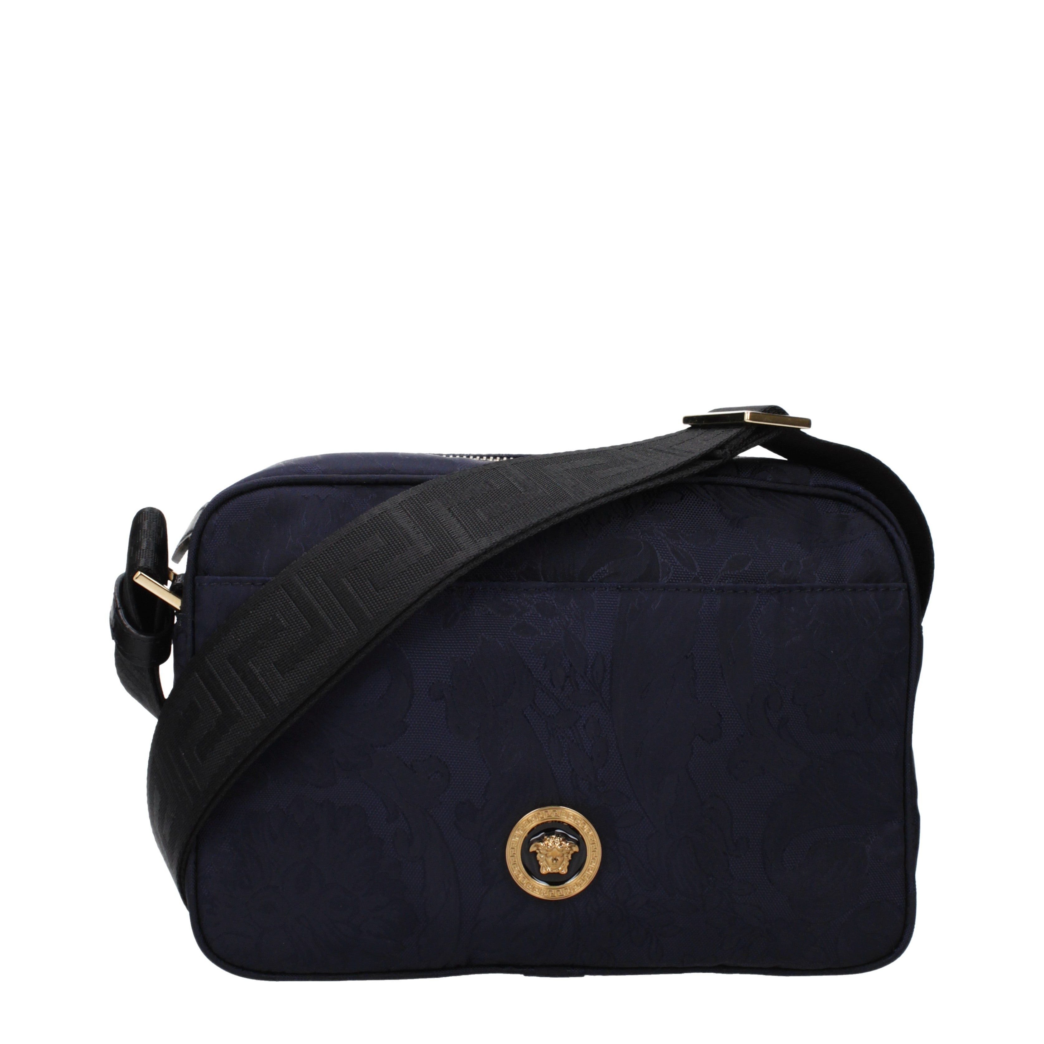 Versace Versace Crossbody Bags Men Fabric Blue/Blue Navy Size ONE SIZE - 1 Thumbnail