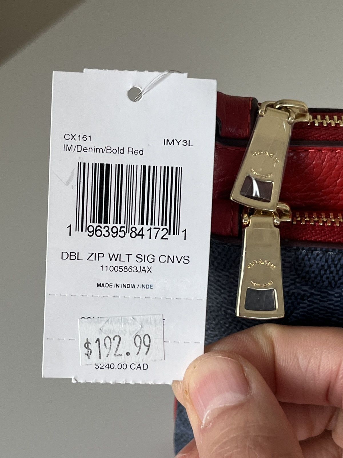 Coach Coach double zip wristlet in signature canvas Size ONE SIZE - 5 Thumbnail