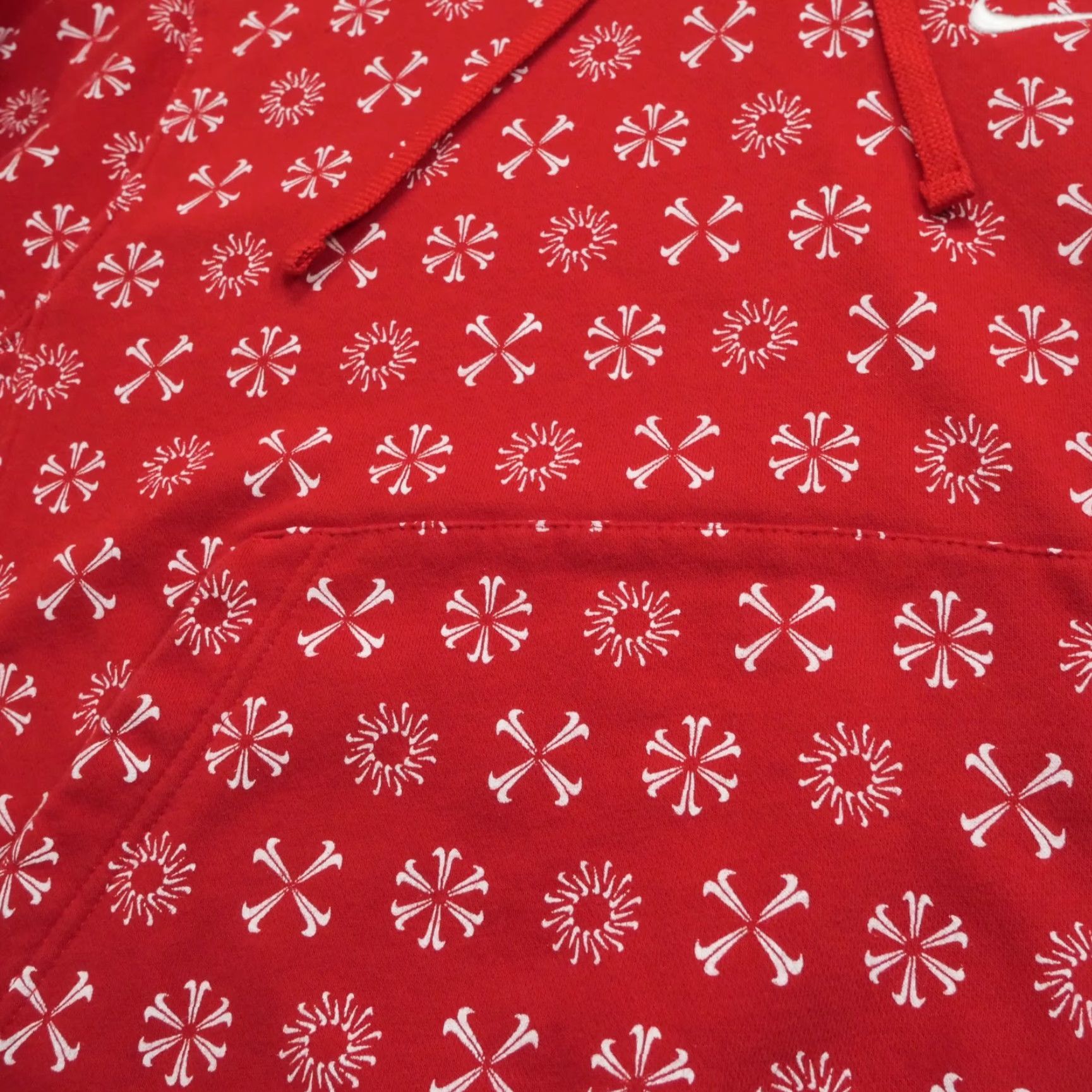 Nike Nike Hoodie Mens Small Red Pullover Monogram Swoosh All Over Print Size US S / EU 44-46 / 1 - 4 Thumbnail