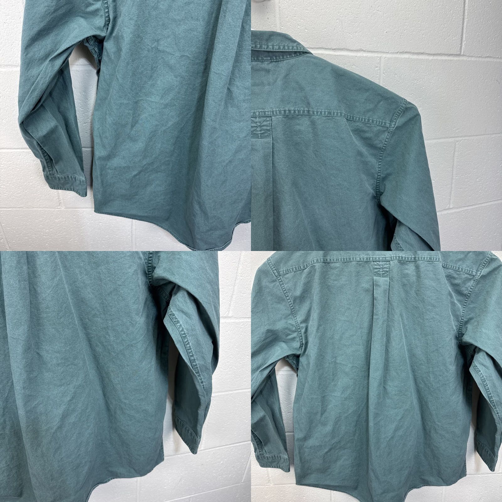 Vintage L.L. Bean Button Down Shirt Mens XL Green Cotton Traditional Fit Heavyweight 270133 Casual Workwear All Seasons Long Sleeve Button-Up Regular Fit Size US XL / EU 56 / 4 - 10 Thumbnail