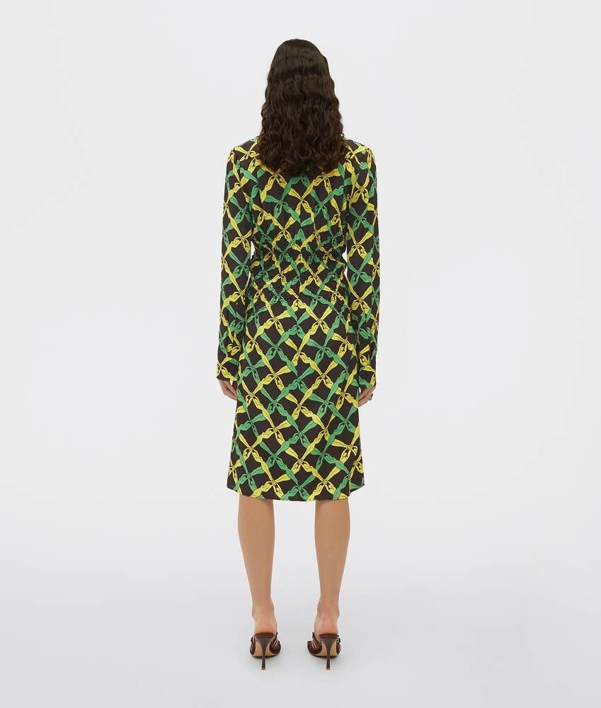 Bottega Veneta o1y0725 Midi Dress in Multicolor Size S / US 4 / IT 40 - 3 Thumbnail