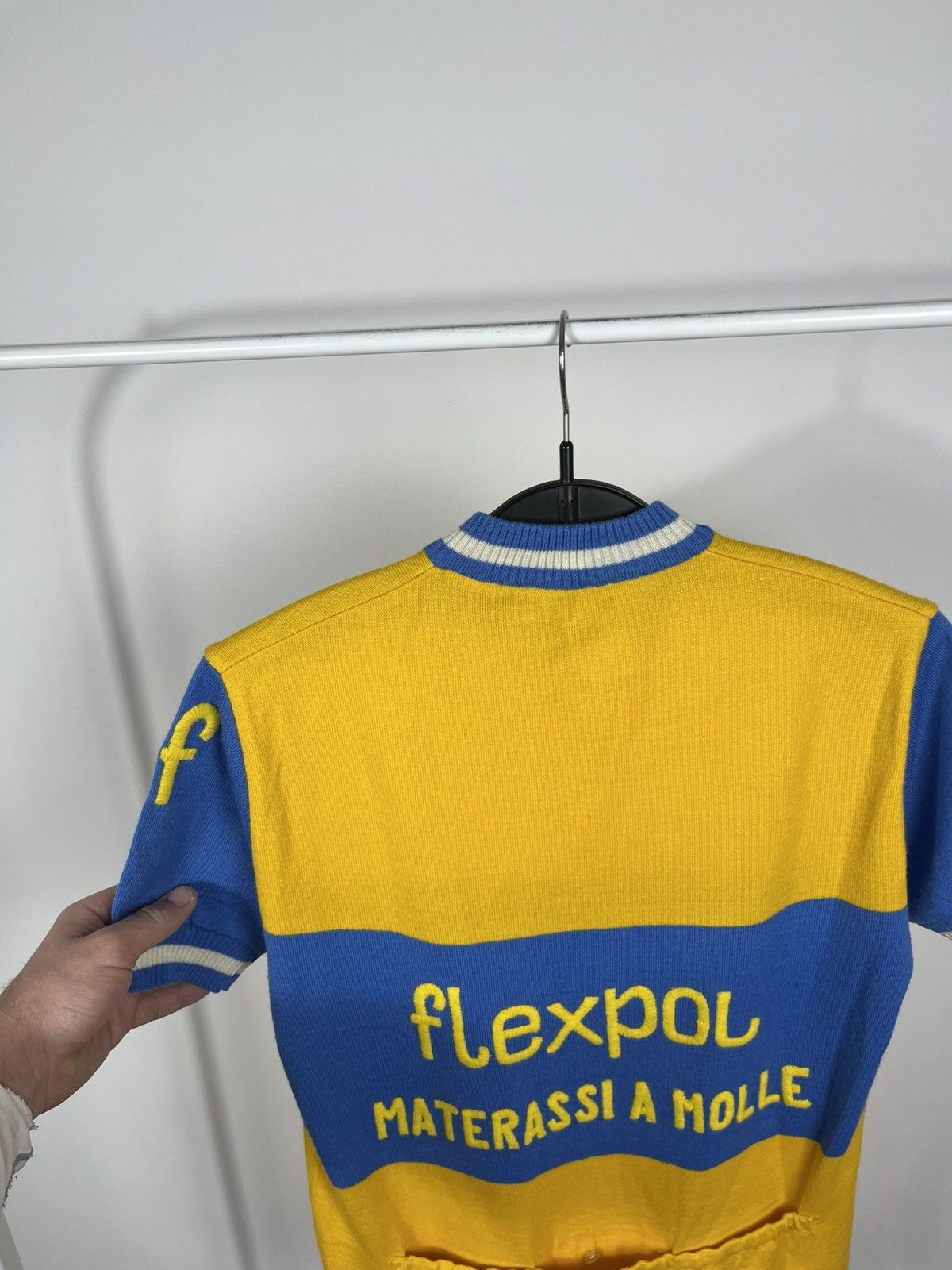 Other Vintage Flexpol Wool Cycling Jersey Yellow Blue Zip Size 48 Size US M / EU 48-50 / 2 - 16 Thumbnail