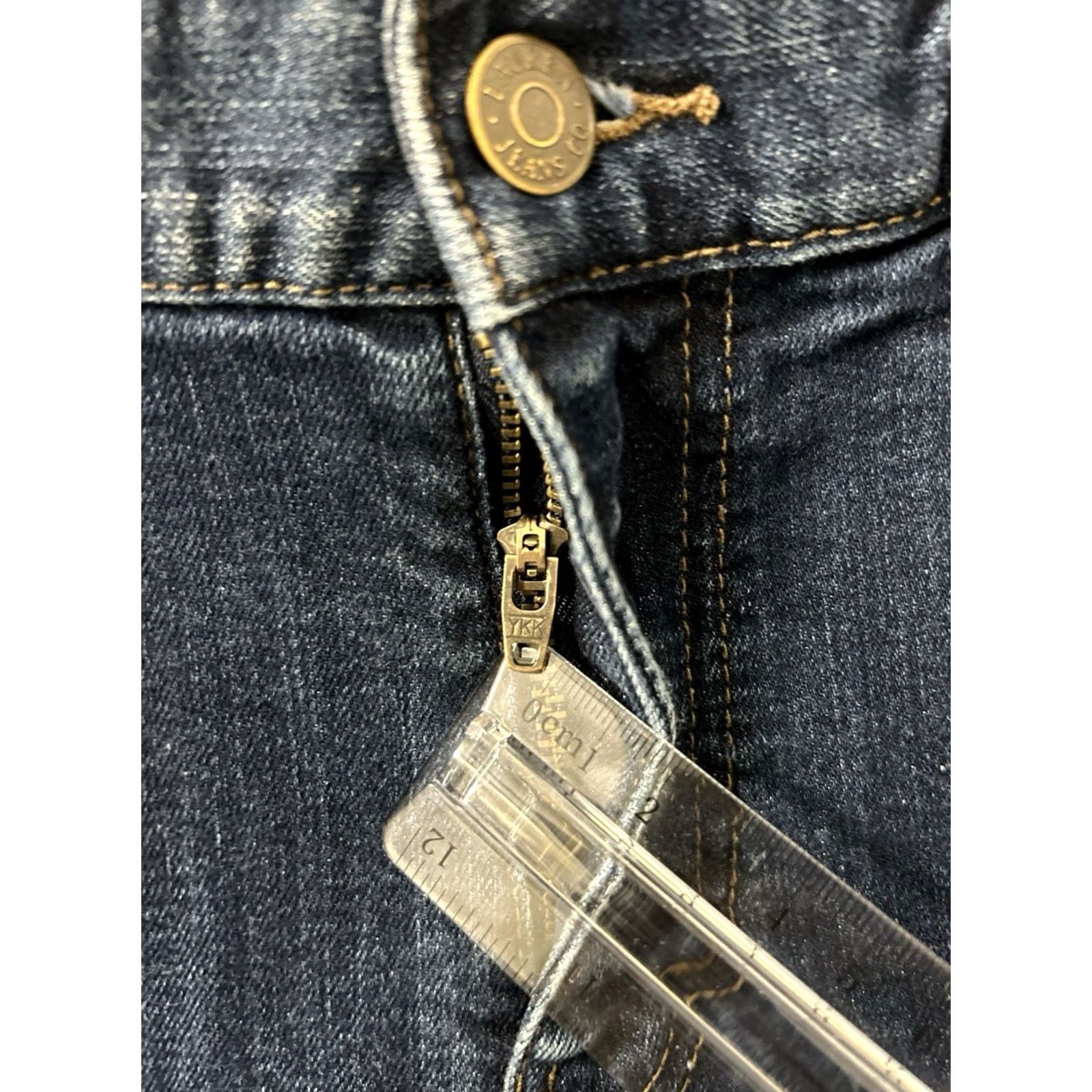 CO Lauren Jeans Co Ralph Lauren Womens Petite 10P Medium Blue Denim Cropped 25in Inseam 5-Pocket Zipper Button Classic Straight Leg Varsity Style Jeans Size 24" / US 00 / IT 34 - 5 Thumbnail