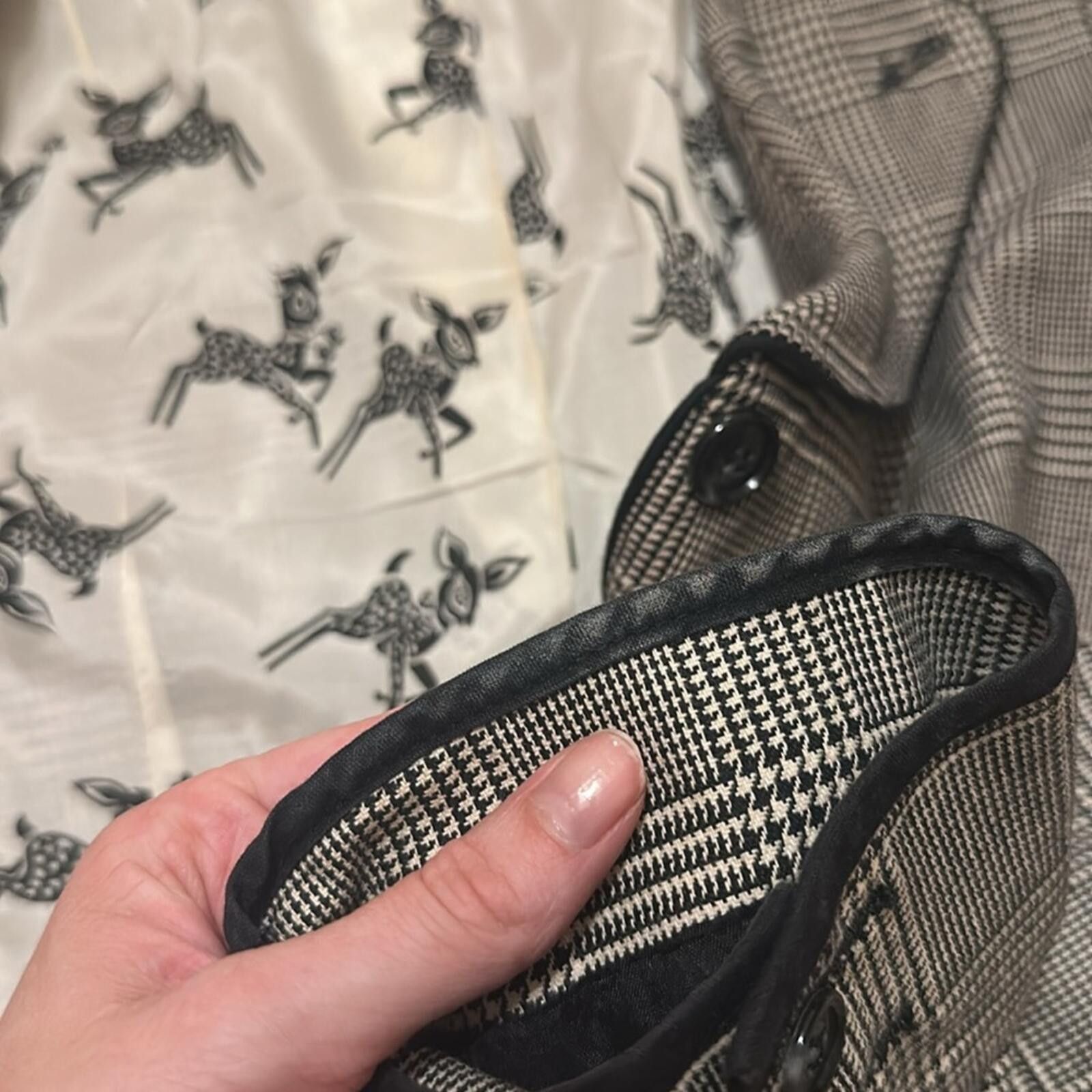 Other Vintage Houndstooth Plaid Blazer Size S / US 4 / IT 40 - 7 Thumbnail