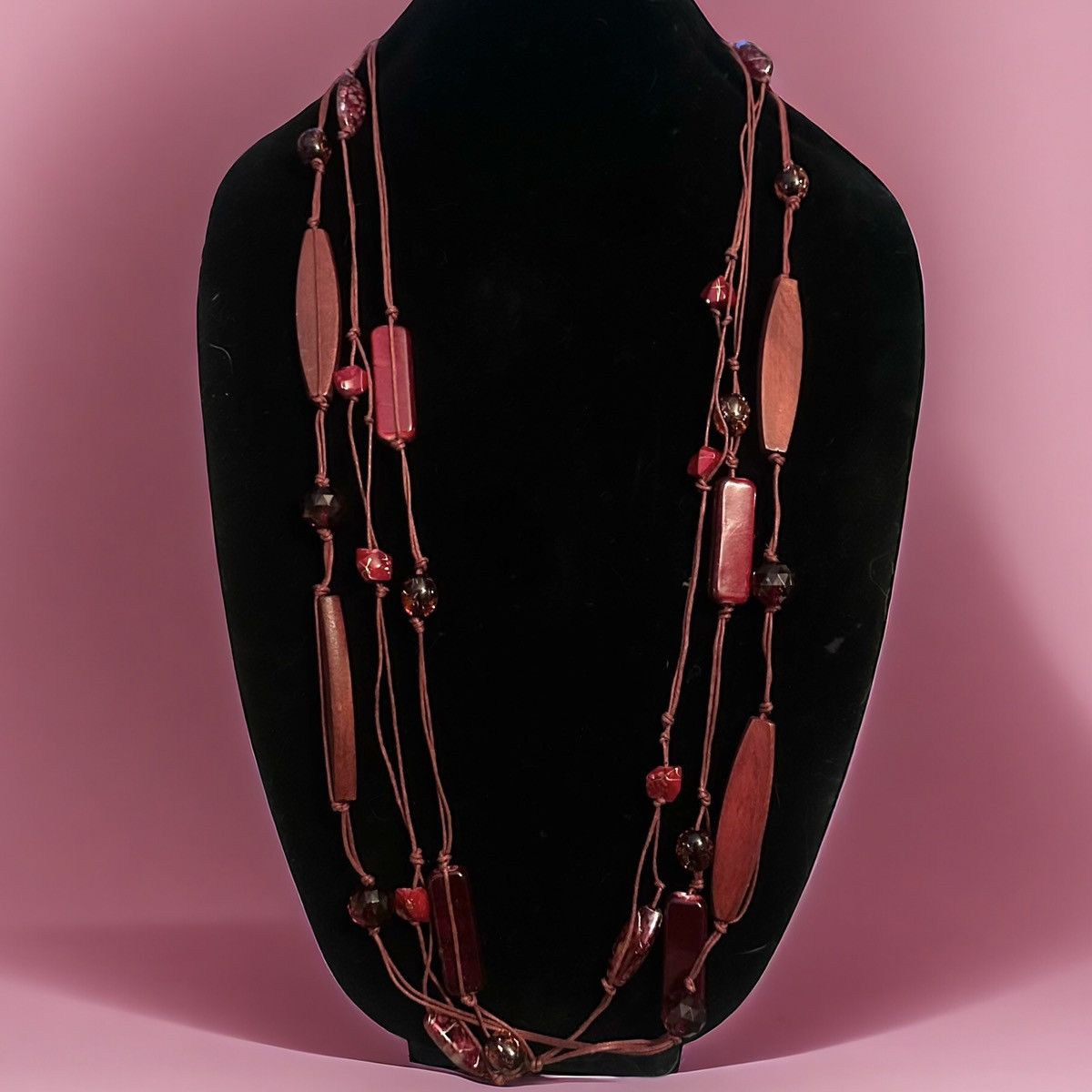 Other Isis long multi strand chunky station bead cord necklace Size ONE SIZE - 1 Thumbnail