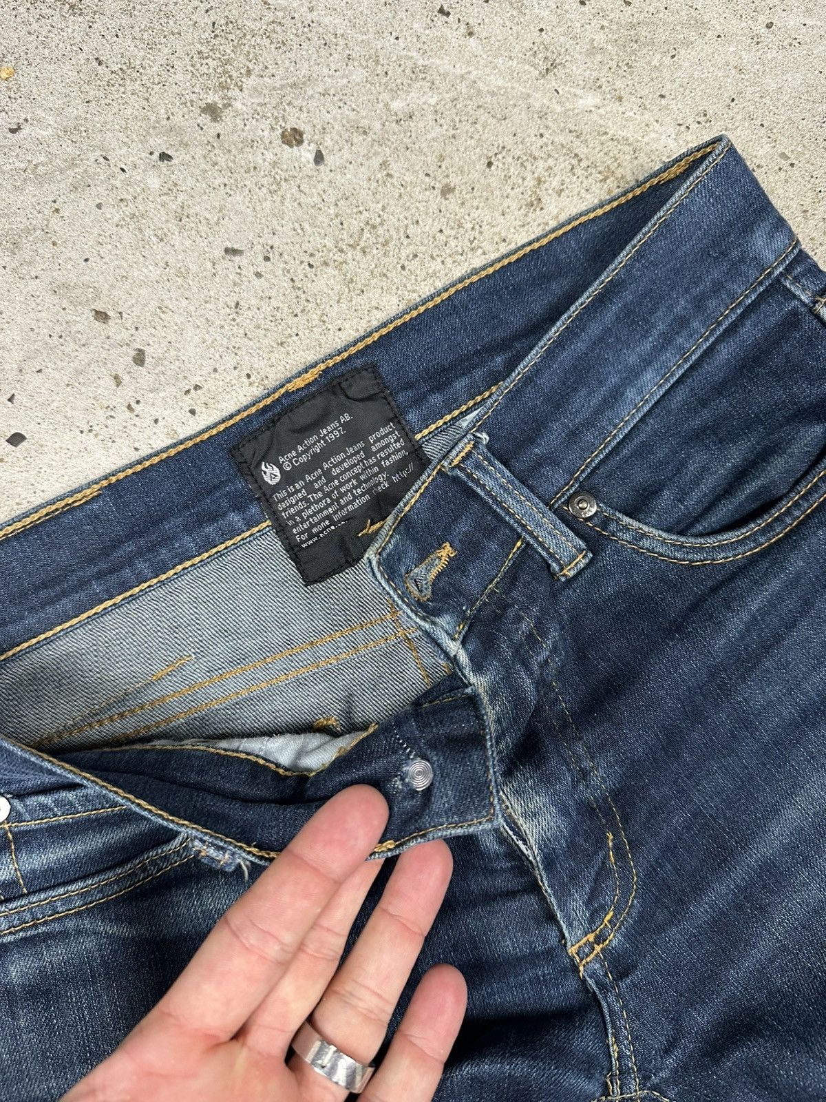 Acne Studios Vintage 2000s Acne Action Jeans Archive Denim Pants Size US 27 - 17 Thumbnail