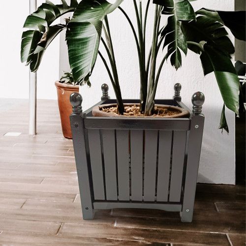 Designer × Homemade Wood Outdoor Square Wooden Flower and Herb Pot for Garden, Size US L / EU 52-54 / 3 - 1 Thumbnail