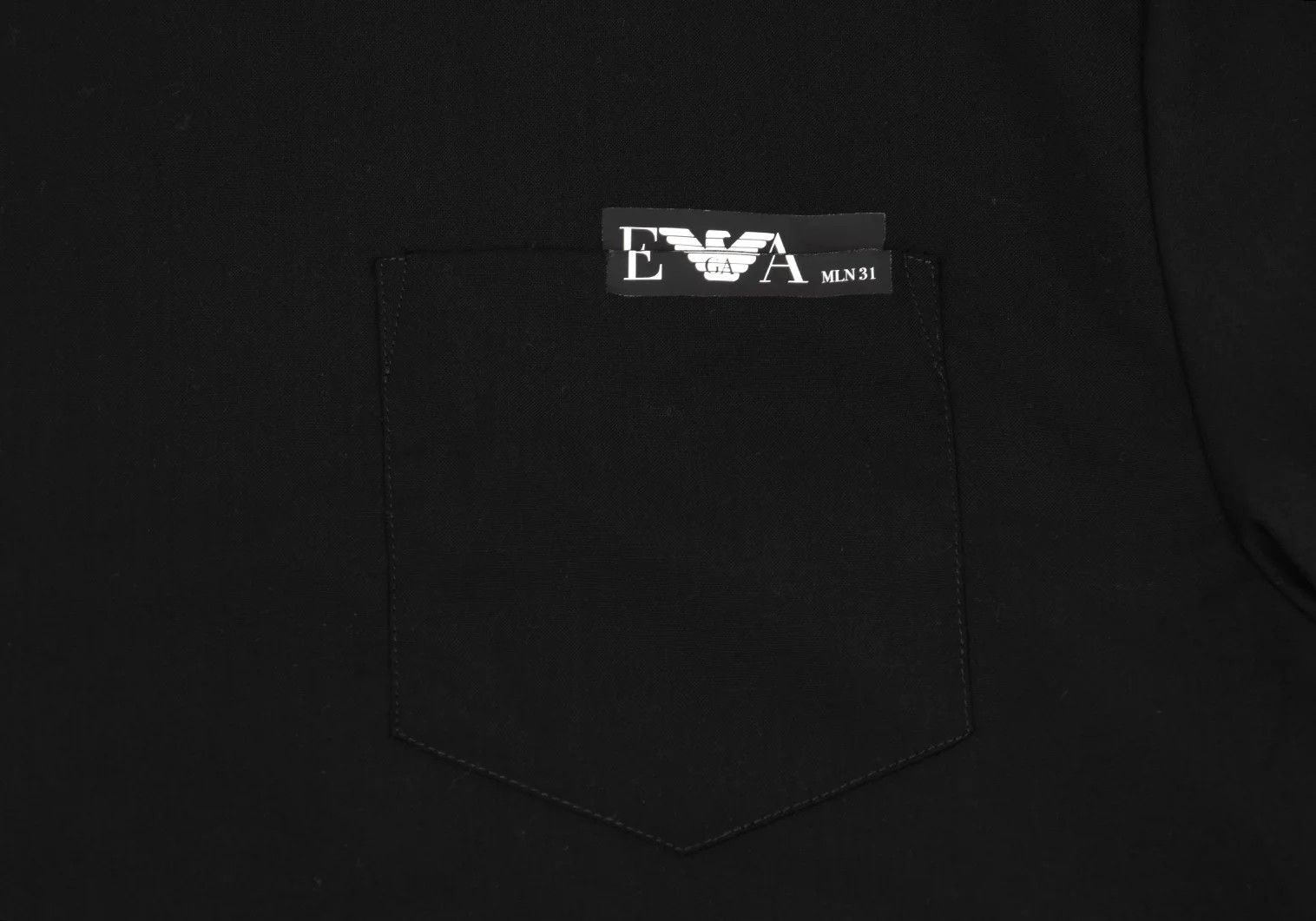 Emporio Armani Eagle Logo Tape Pocket T-Shirt in Black, Size S Size US S / EU 44-46 / 1 - 4 Thumbnail