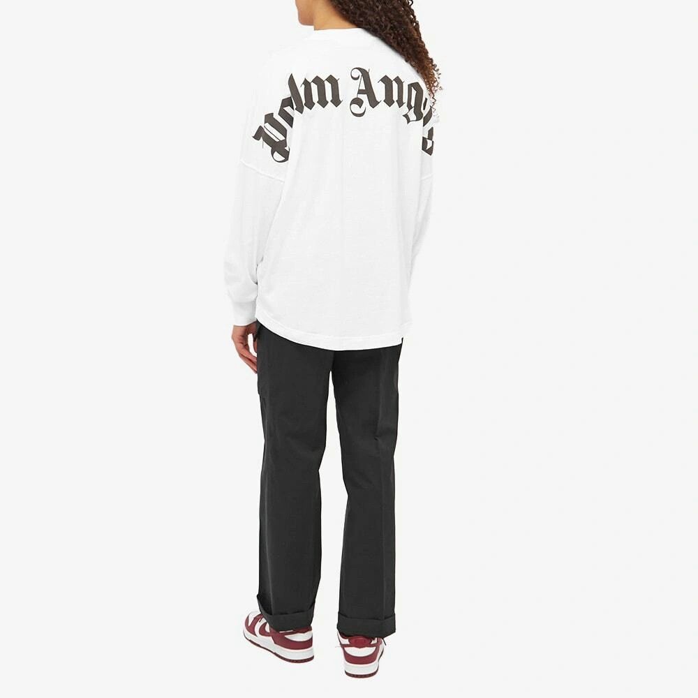 Palm Angels White Classic Logo Long Sleeve T-Shirt Size M / US 6-8 / IT 42-44 - 3 Thumbnail