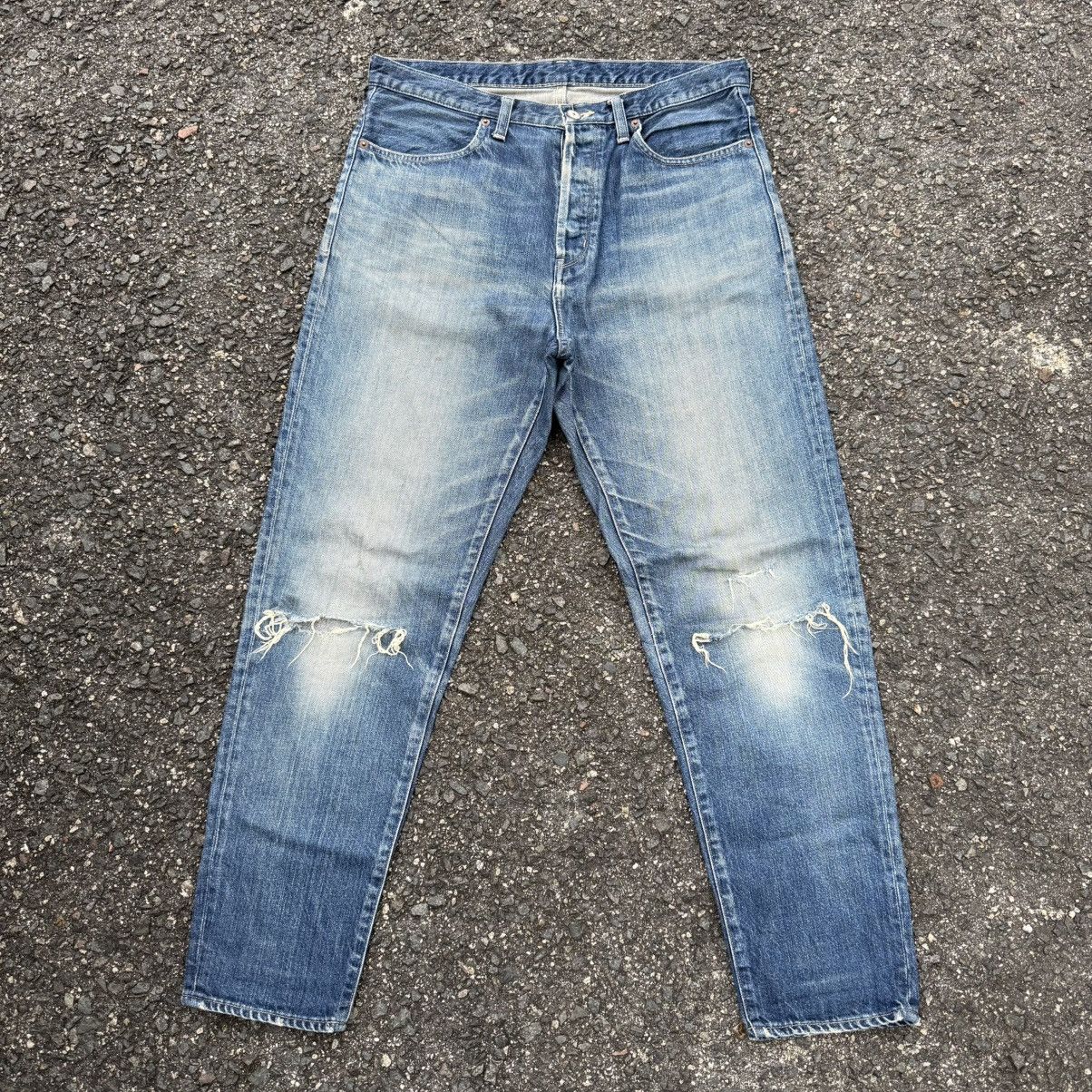 Japanese Brand VINTAGE YUNAHICA BUTTON FLY DENIM RIPPEP JEANS PANT Size US 33 - 3 Thumbnail