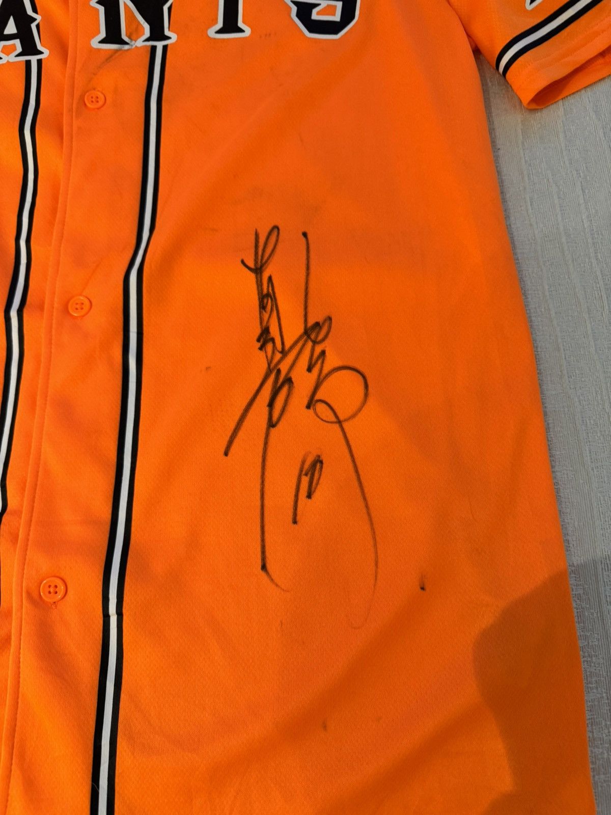 Adidas Rare 2014 Yomiuri Giants Signed Jersey (Abe / Kamei) Size US L / EU 52-54 / 3 - 2 Thumbnail