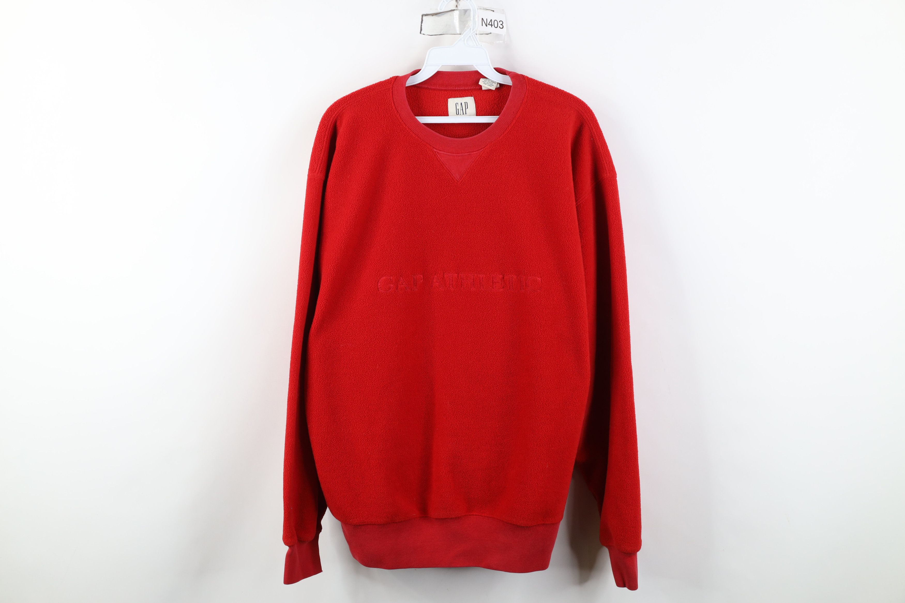 Gap Vintage 90s Gap Athletic Fleece Crewneck Sweatshirt Red USA Size US M / EU 48-50 / 2 - 1 Thumbnail