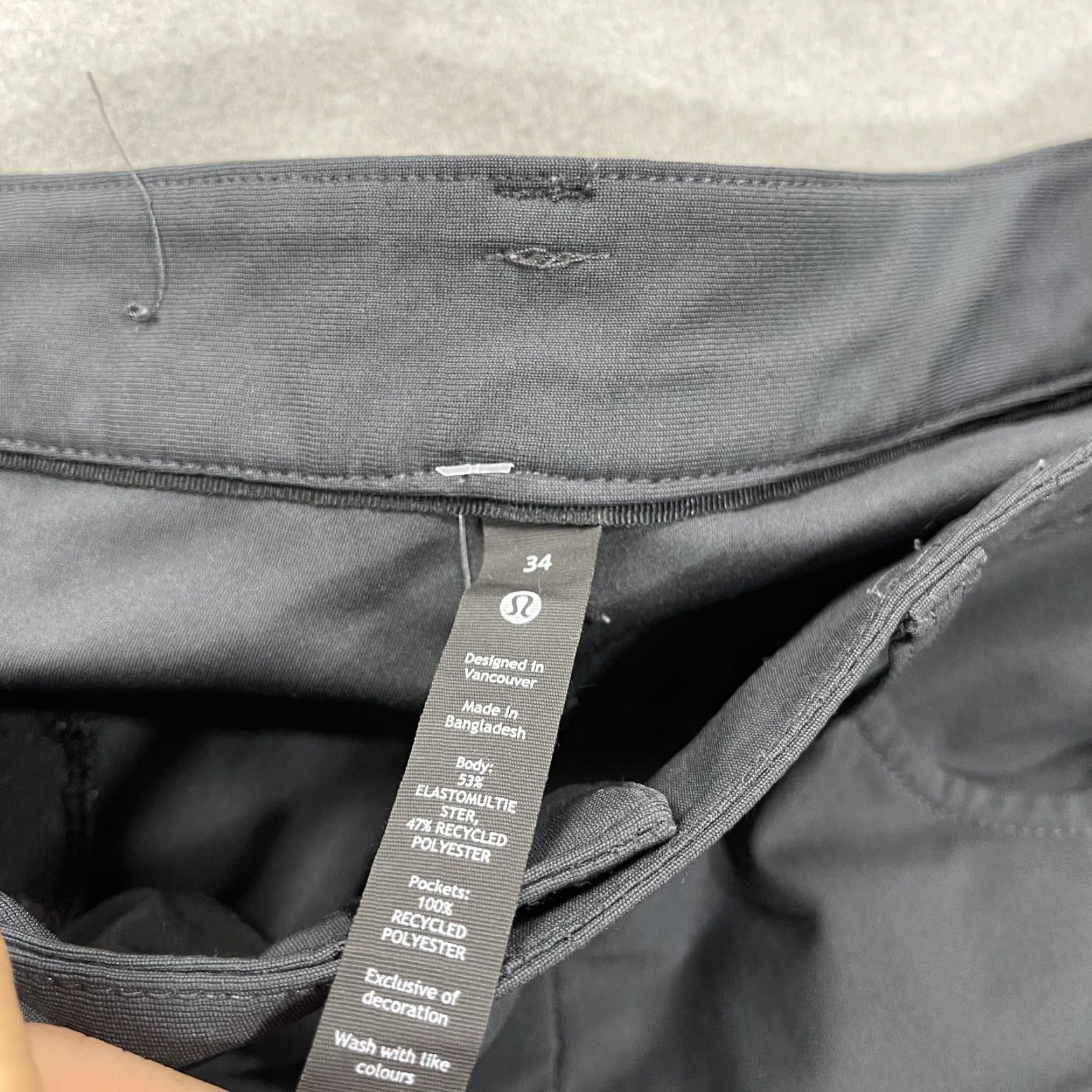 Lululemon Lululemon Pants Mens 34x28 Gray Warpstreme Classic Chino Button 5-Pocket Logo/Preppy Size US 34 / EU 50 - 4 Thumbnail