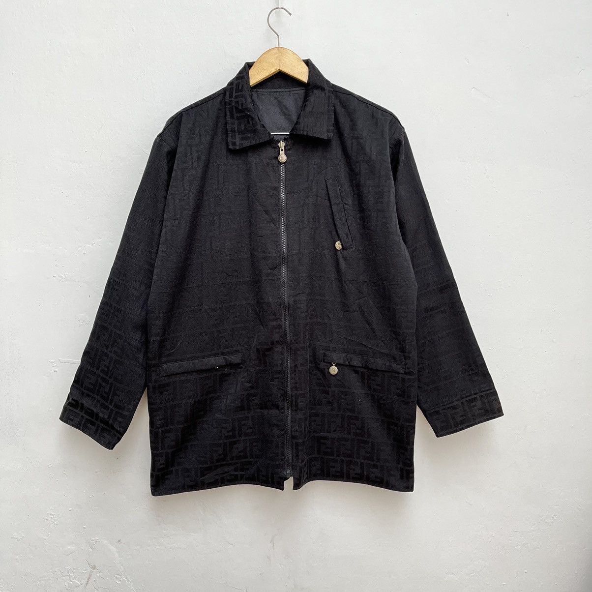 Fendi × Vintage Authentics Vintage Luxury Jackets Fendi Monogram Reversible Size US L / EU 52-54 / 3 - 1 Thumbnail