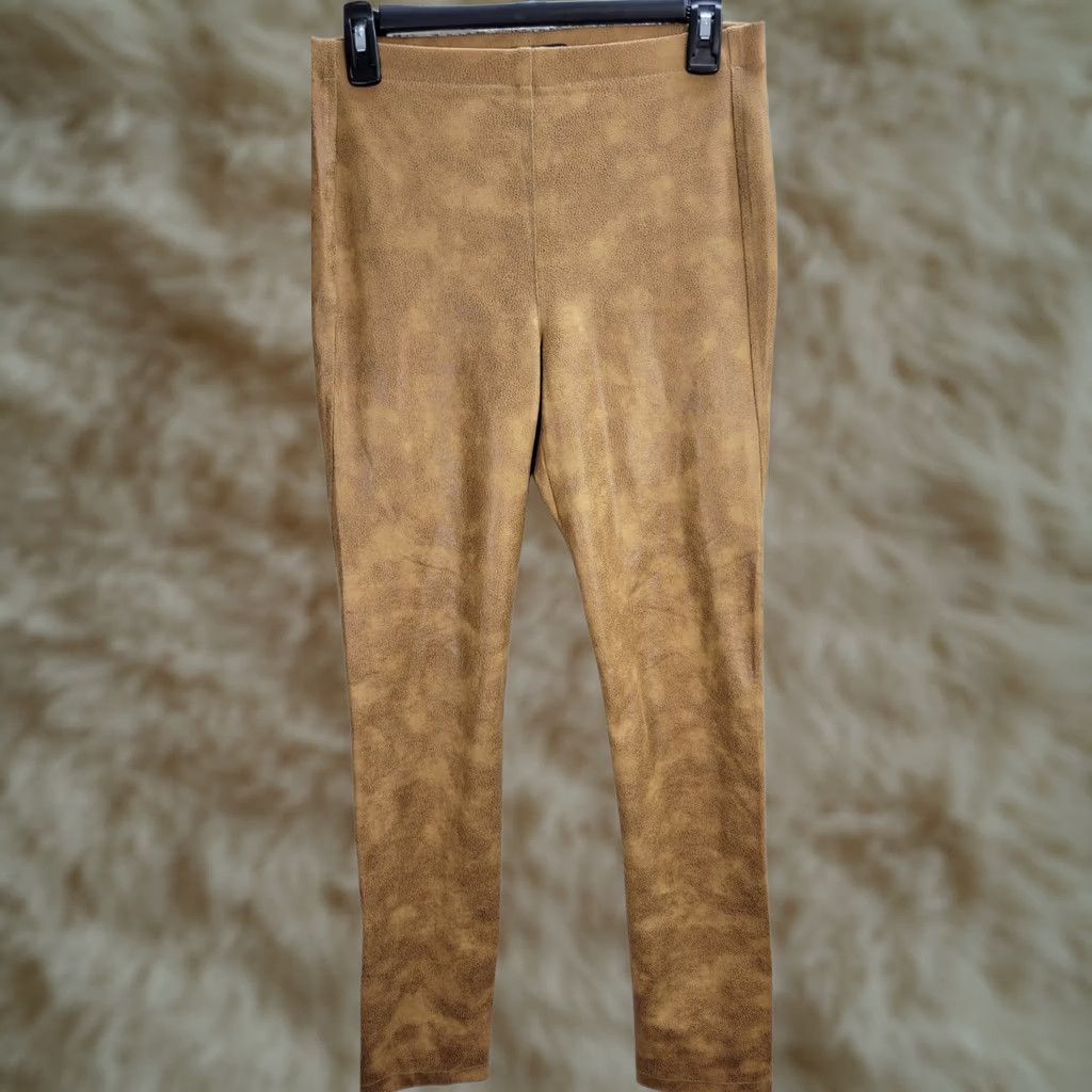 Vintage VINTAGE Paris Faux Leather Pull On Pants Leggings Women Brown 6 42 US 6 Style: Leggings Size 28" / US 6 / IT 42 - 1 Thumbnail