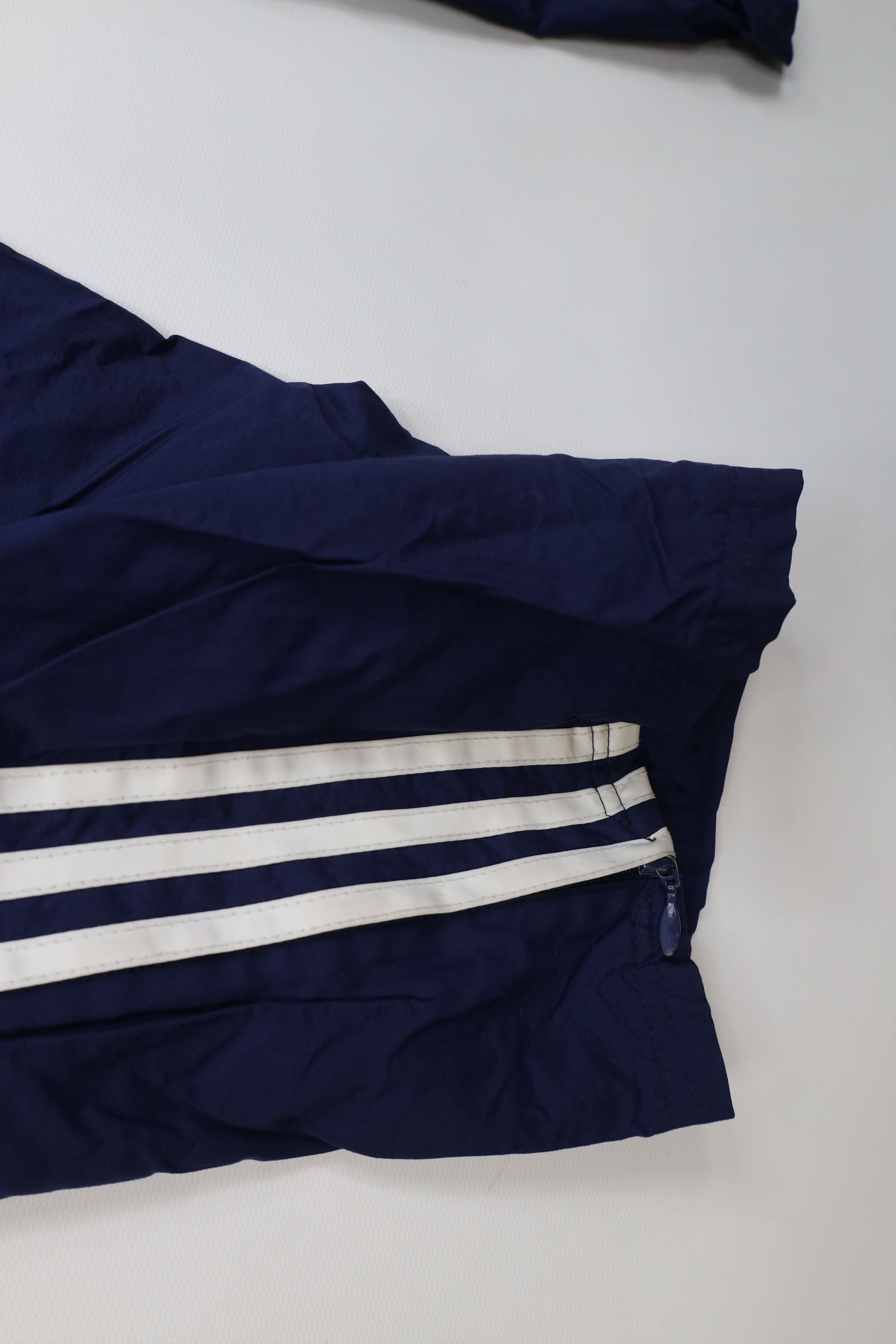 Adidas Vintage 90s Adidas Striped Wide Leg Windbreaker Pants Blue Size US 34 / EU 50 - 5 Thumbnail
