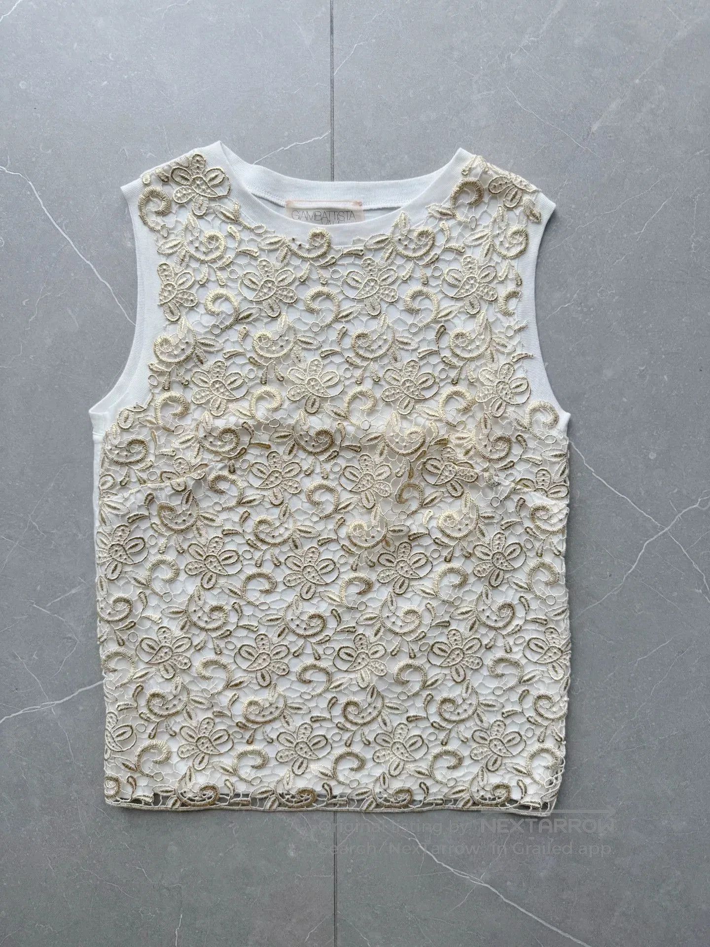 Giambattista Valli Giambattista Valli White Lace Vest. Size S / US 4 / IT 40 - 1 Thumbnail