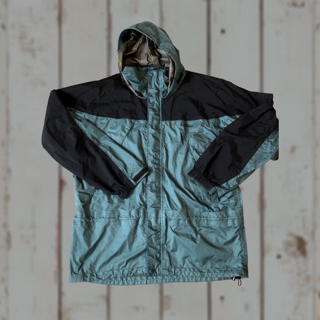 Vintage LL Bean Mountain Guide Jacket Mens Big & Tall L Green Insulated Hooded Water Resistant Zip Pockets Full Zip Winter Jacket Size US L / EU 52-54 / 3 - 1 Thumbnail