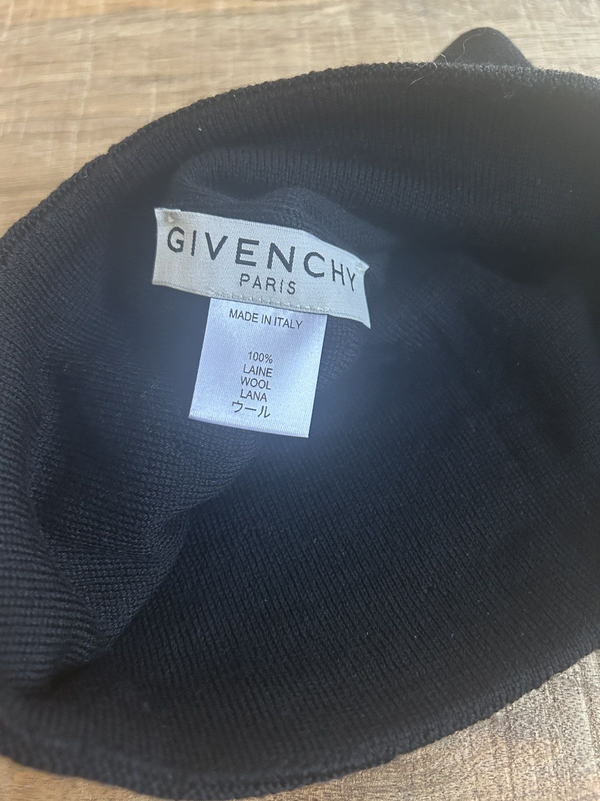 Givenchy Givenchy wool logo knit beanie hat accessory designer 🇮🇹blk Size ONE SIZE - 3 Thumbnail